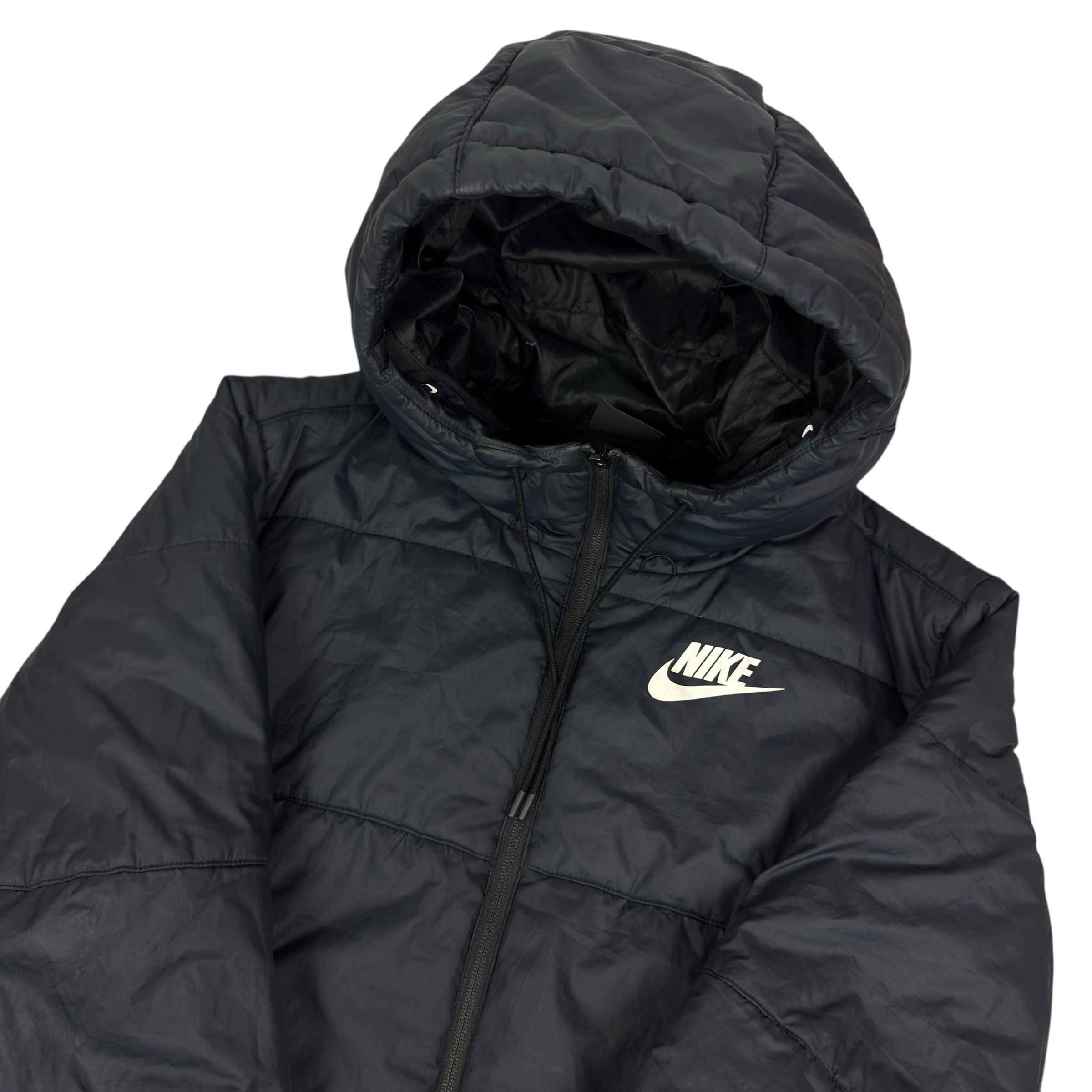 Nike Nike Women's Black Synthetic Fill Hooded Full Zip Jacket S Size S / US 4 / IT 40 - 3 Thumbnail