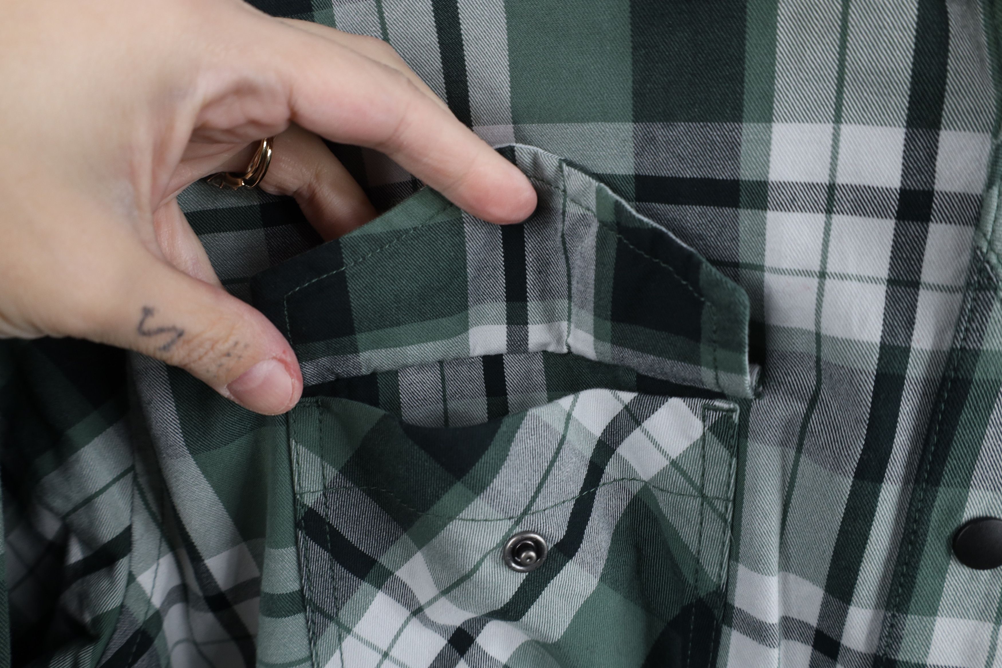 Vintage 5.11 Tactical Series Pocket Flannel Snap Button Shirt Plaid Size US L / EU 52-54 / 3 - 6 Thumbnail