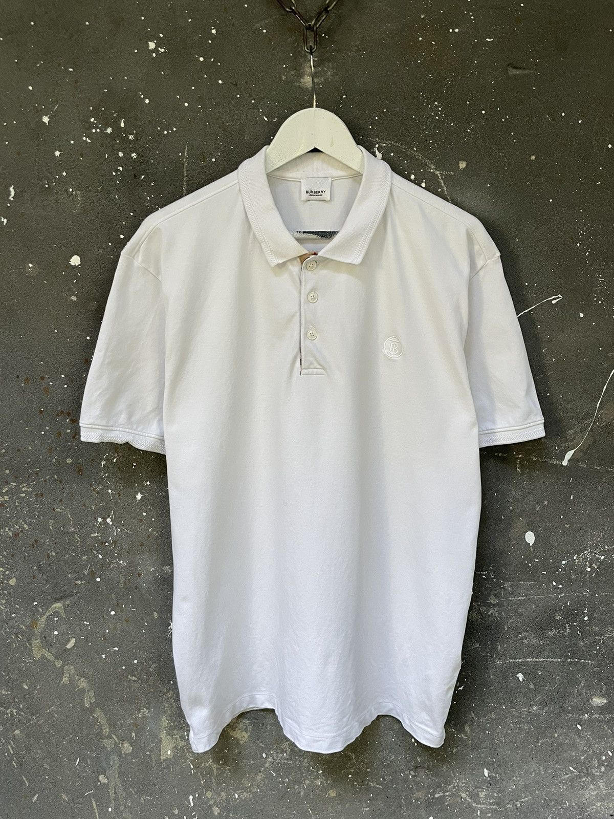 Burberry White Polo T-Shirt