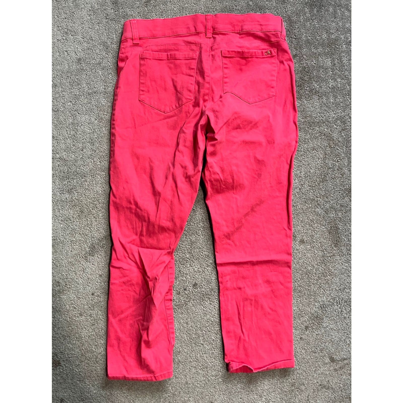 Calvin Klein Calvin Klein Women's Power Stretch Skinny Crop Pants Pink Size 6 Women's Size 28" / US 6 / IT 42 - 3 Thumbnail