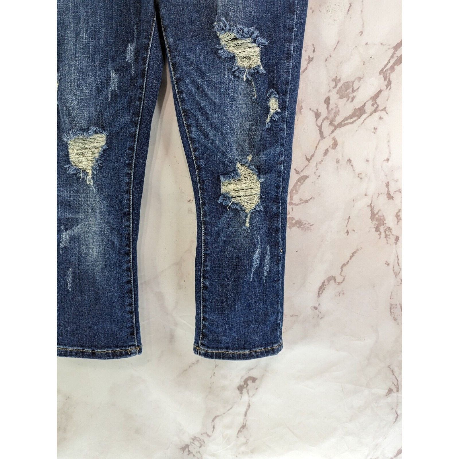 Judy Blue Judy Blue Jean Women 26 3 Crop Flare Denim Distressed High Size 26" / US 2 / IT 38 - 4 Thumbnail