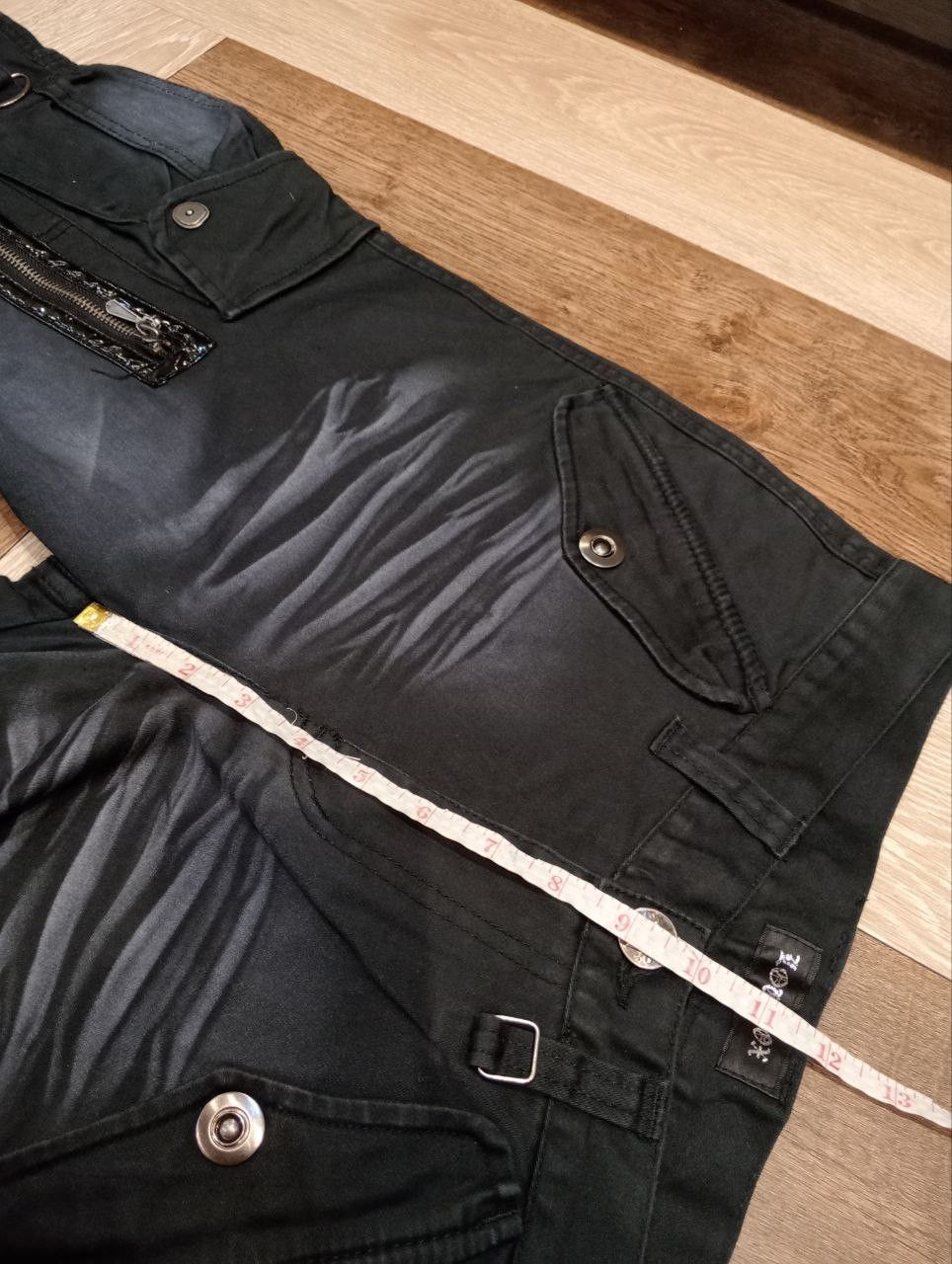 LOWBOX JAPANESE LOWBOX WASHED BLACK FLARED CARGO PANTS Size US 32 / EU 48 - 10 Thumbnail