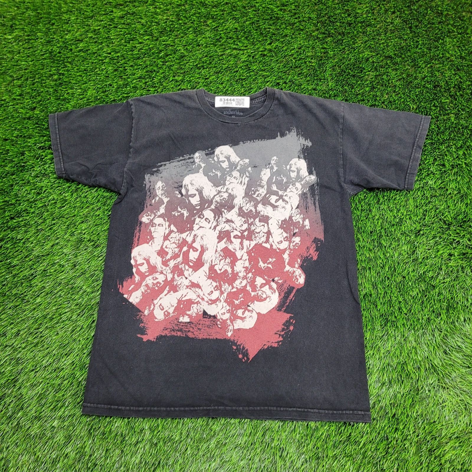 Anchor Blue Zombie Horror Shirt Medium 20x26 Faded Black Grunge Size US M / EU 48-50 / 2 - 1 Thumbnail
