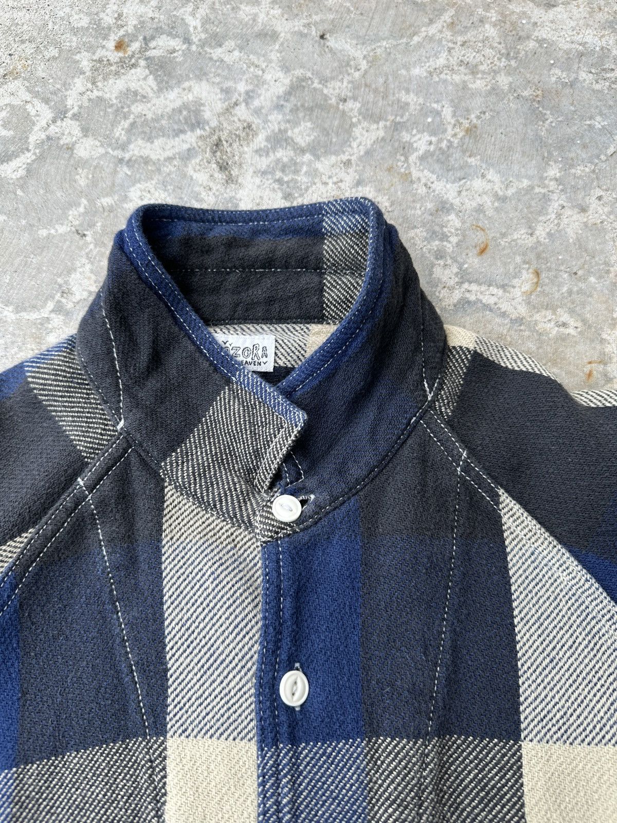 Japanese Brand Aozora Baseball Plaid Flannel button up shirt Size US L / EU 52-54 / 3 - 8 Thumbnail