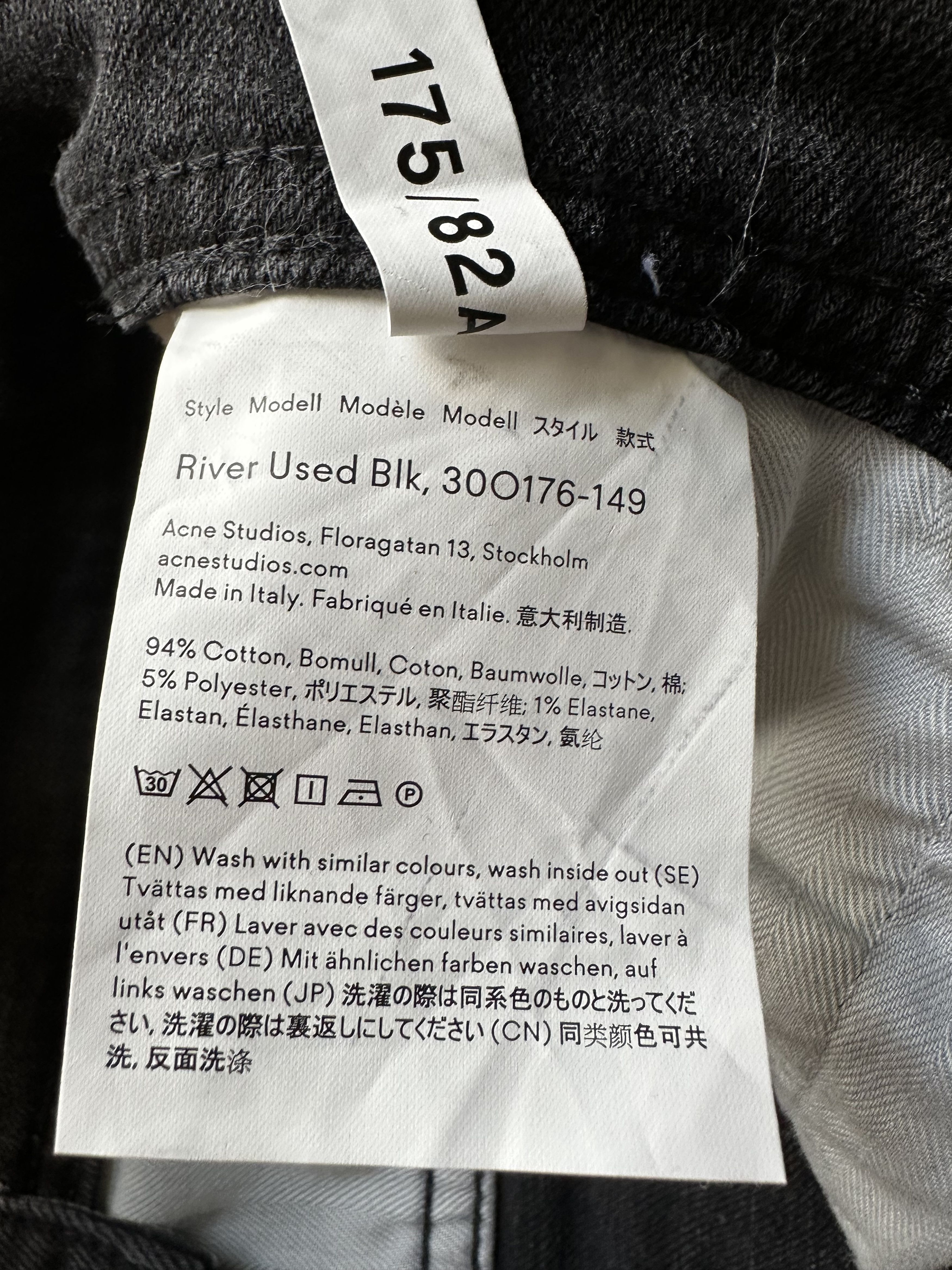 Acne Studios Acne Studios Used Blk River Jeans 30x32 Size US 30 / EU 46 - 7 Thumbnail