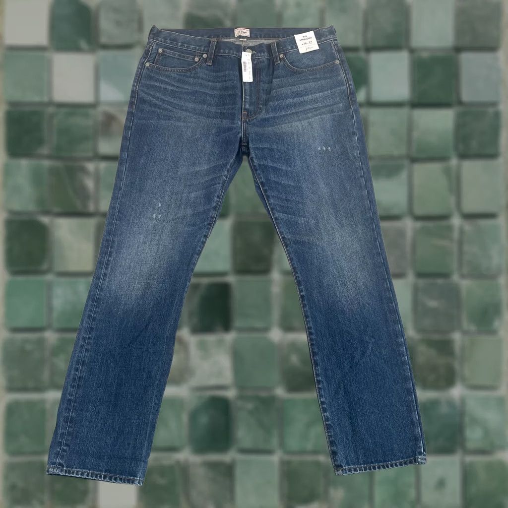 J.Crew J.CREW 770 Jeans Men 36x31 Indigo Shadow Japanese Rigid Denim NWT Jeans Size US 36 / EU 52 - 1 Thumbnail