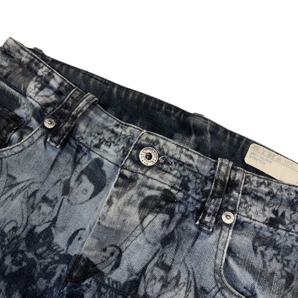 Diesel Diesel Grupee Acid Wash Graphic Super Slim Skinny Jeans Size 28" / US 6 / IT 42 - 7 Thumbnail