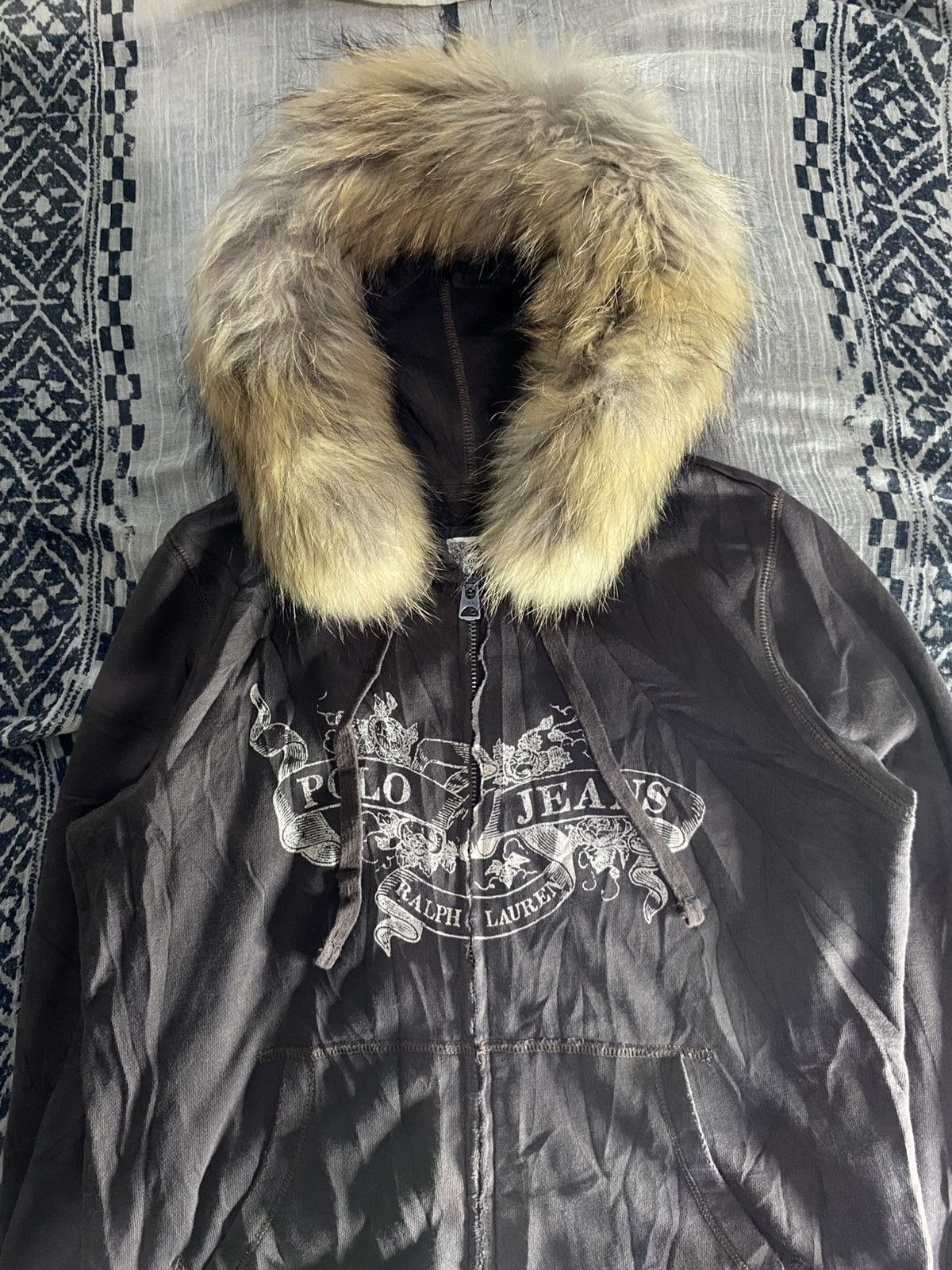 Polo Ralph Lauren × RRL Ralph Lauren × Vintage Polo ralph lauren distressed faux fur hoodie lgb style Size US XS / EU 42 / 0 - 3 Thumbnail