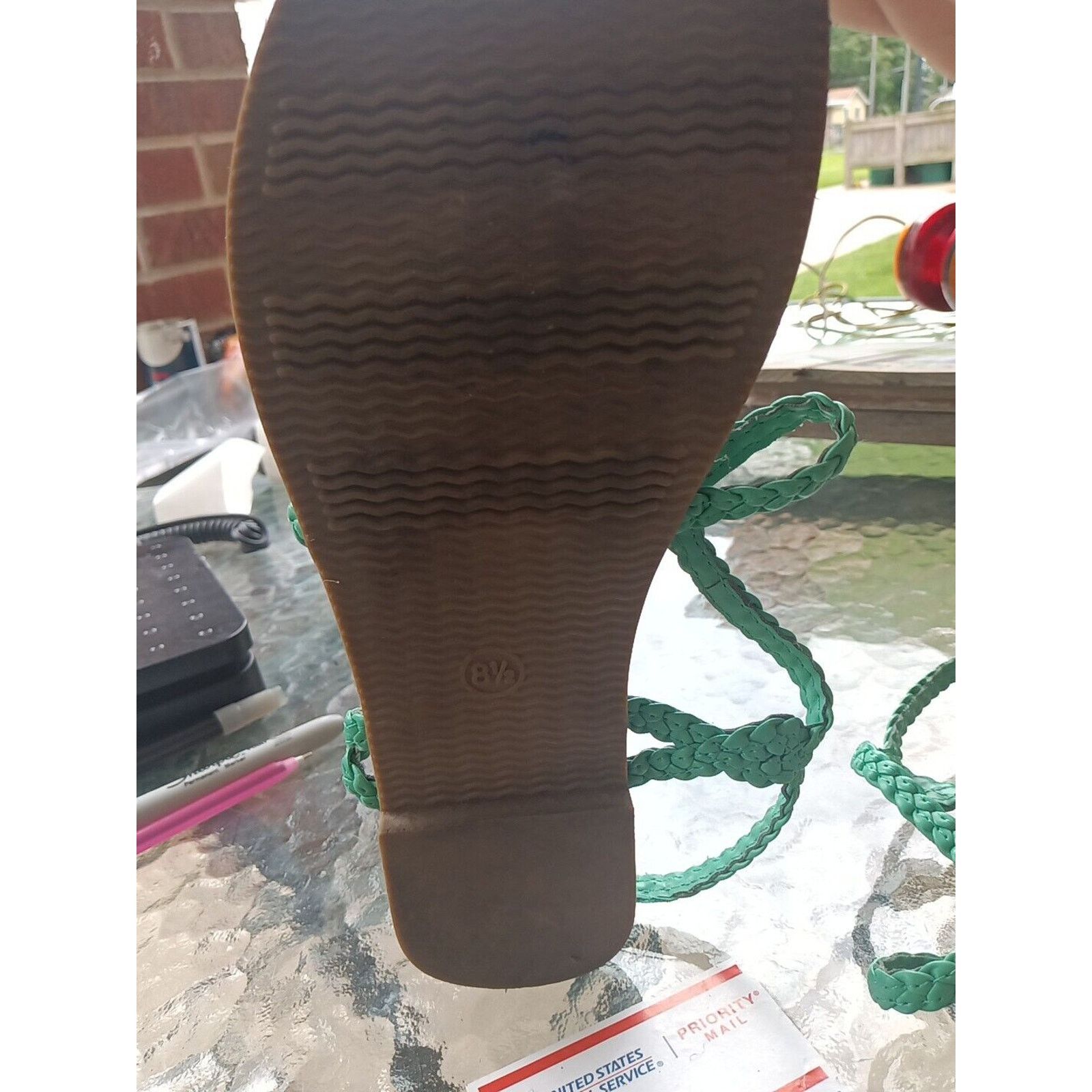 Merona Merona Green Size 8.5 Woman's Sandals Braides Straps Sling Size US 8.5 / IT 38.5 - 5 Thumbnail