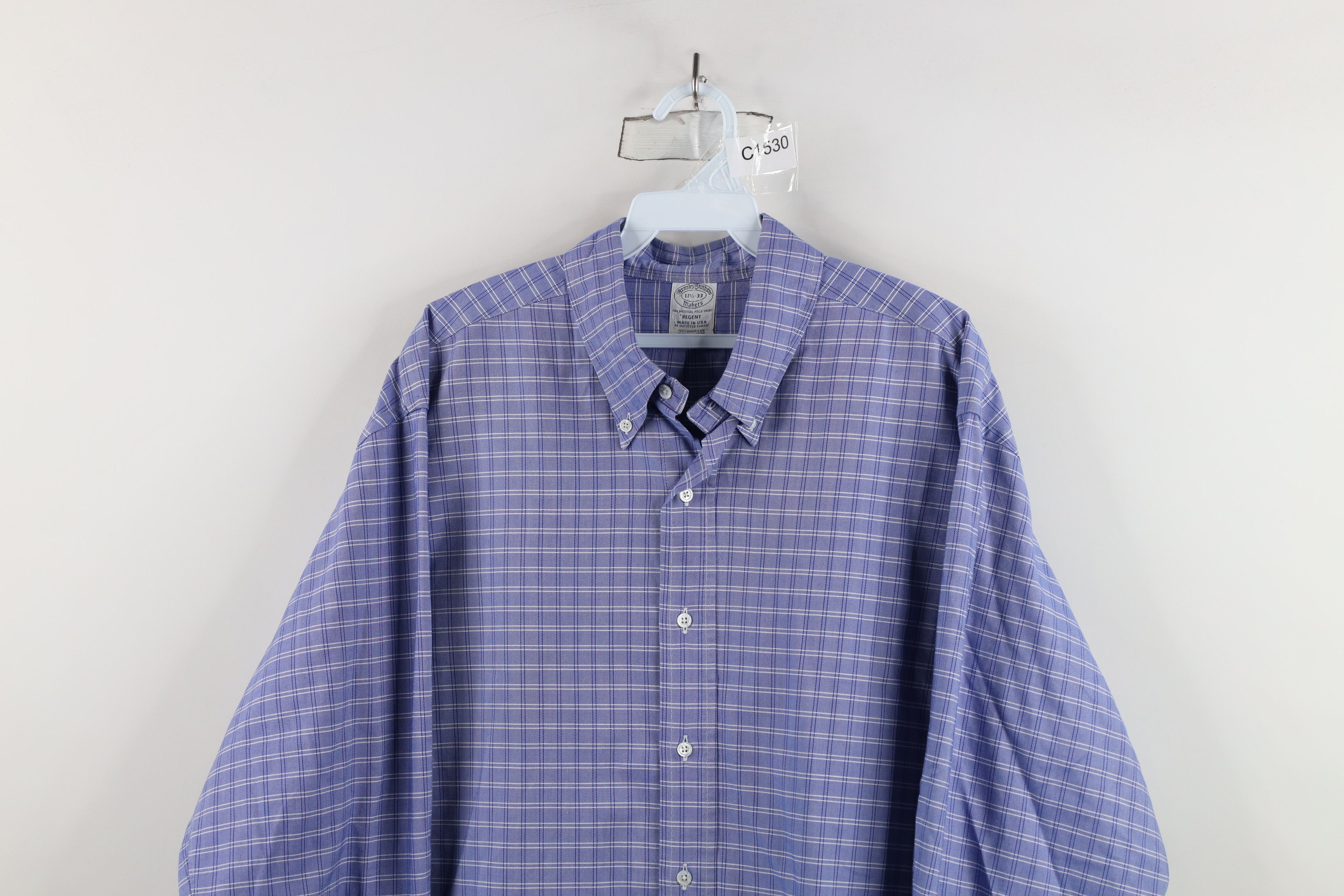 Brooks Brothers × Vintage Vintage 90s Brooks Brothers Button Down Shirt OCBD USA Size US L / EU 52-54 / 3 - 2 Thumbnail