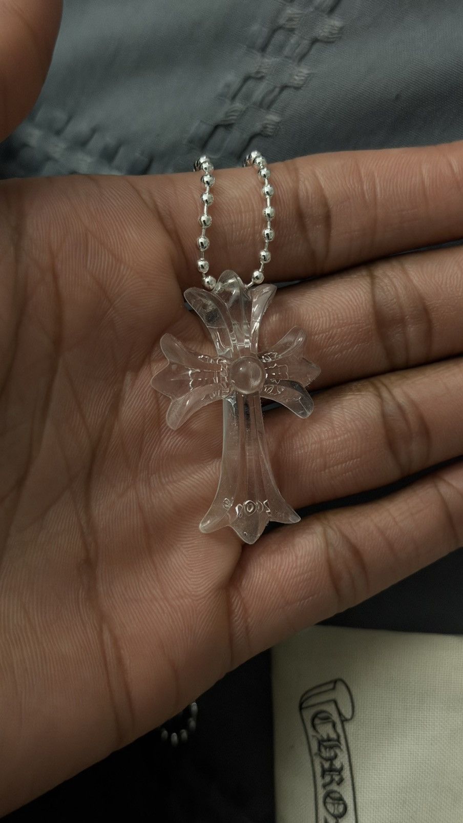 Chrome Hearts Clear Silicone Cross