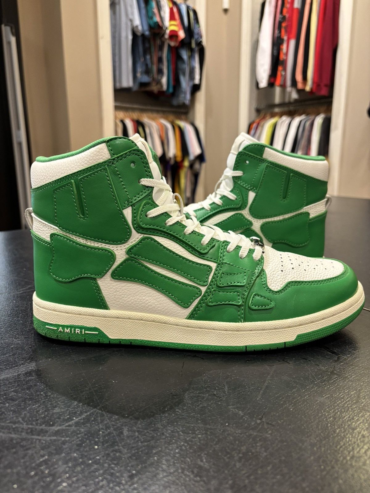 Amiri Amiri skele high top sneakers green Size US 10 / EU 43 - 2 Thumbnail