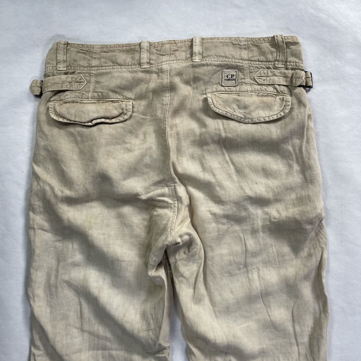 C.P. Company C.P Company Linen With Buckle Waist Military Style Pant Size US 33 - 8 Thumbnail
