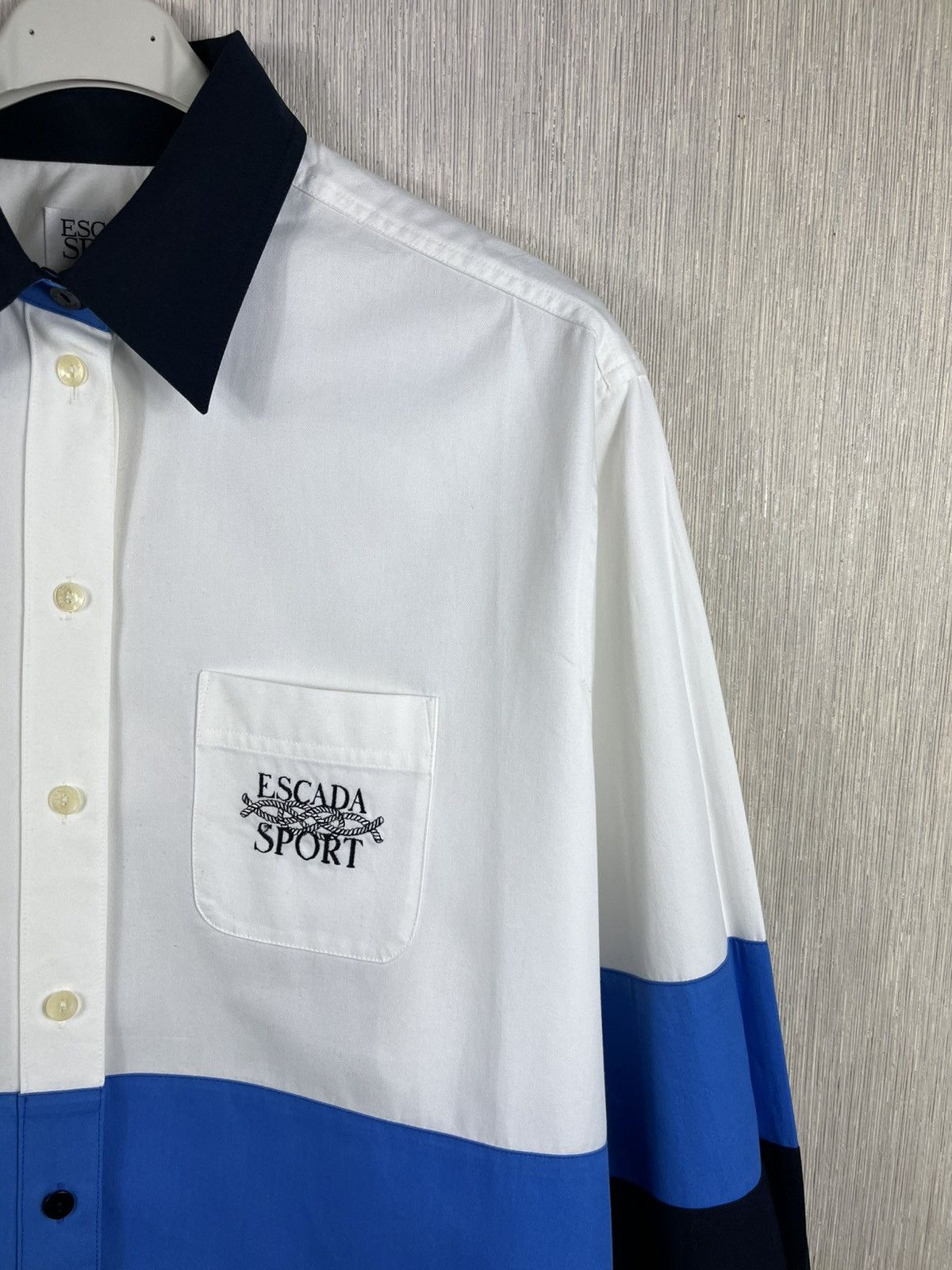 Escada Sport Vintage Brand New Escada Sport old money pocket hemd shirt Size L / US 10 / IT 46 - 4 Thumbnail