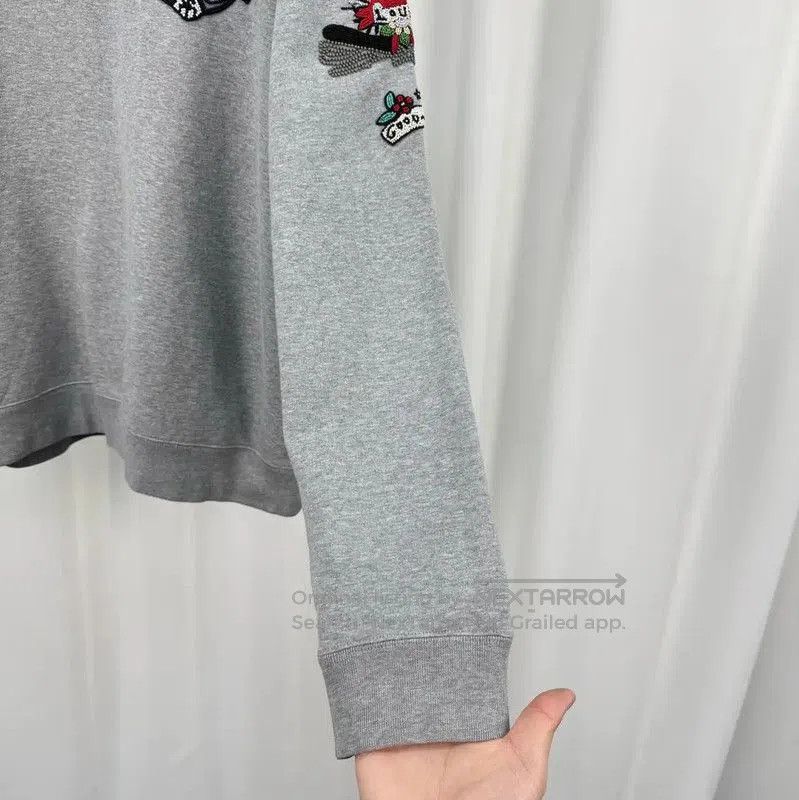 Valentino Valentino Gray Cotton Embroidered Long Sleeve Sweatshirt . Size US L / EU 52-54 / 3 - 4 Thumbnail