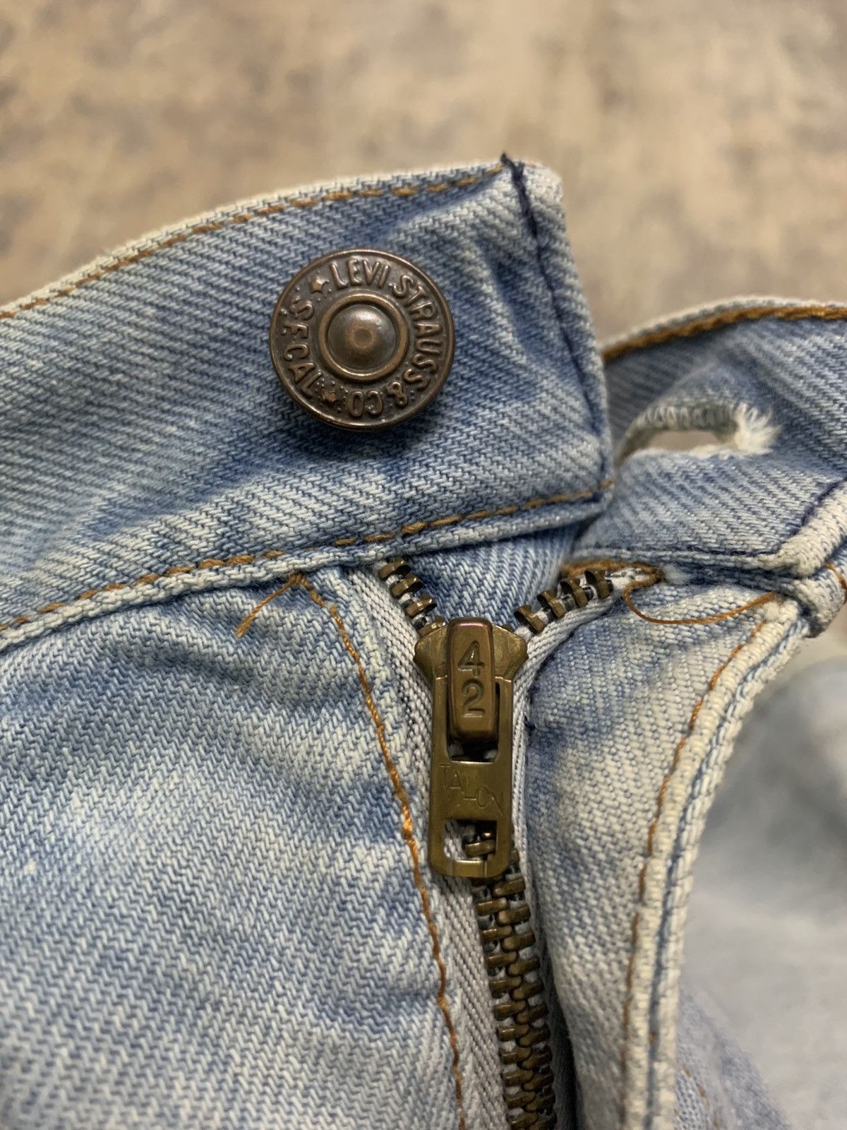 Levi's Vintage 70s Levis Big E flare jeans faded wide leg Size US 33 - 5 Thumbnail