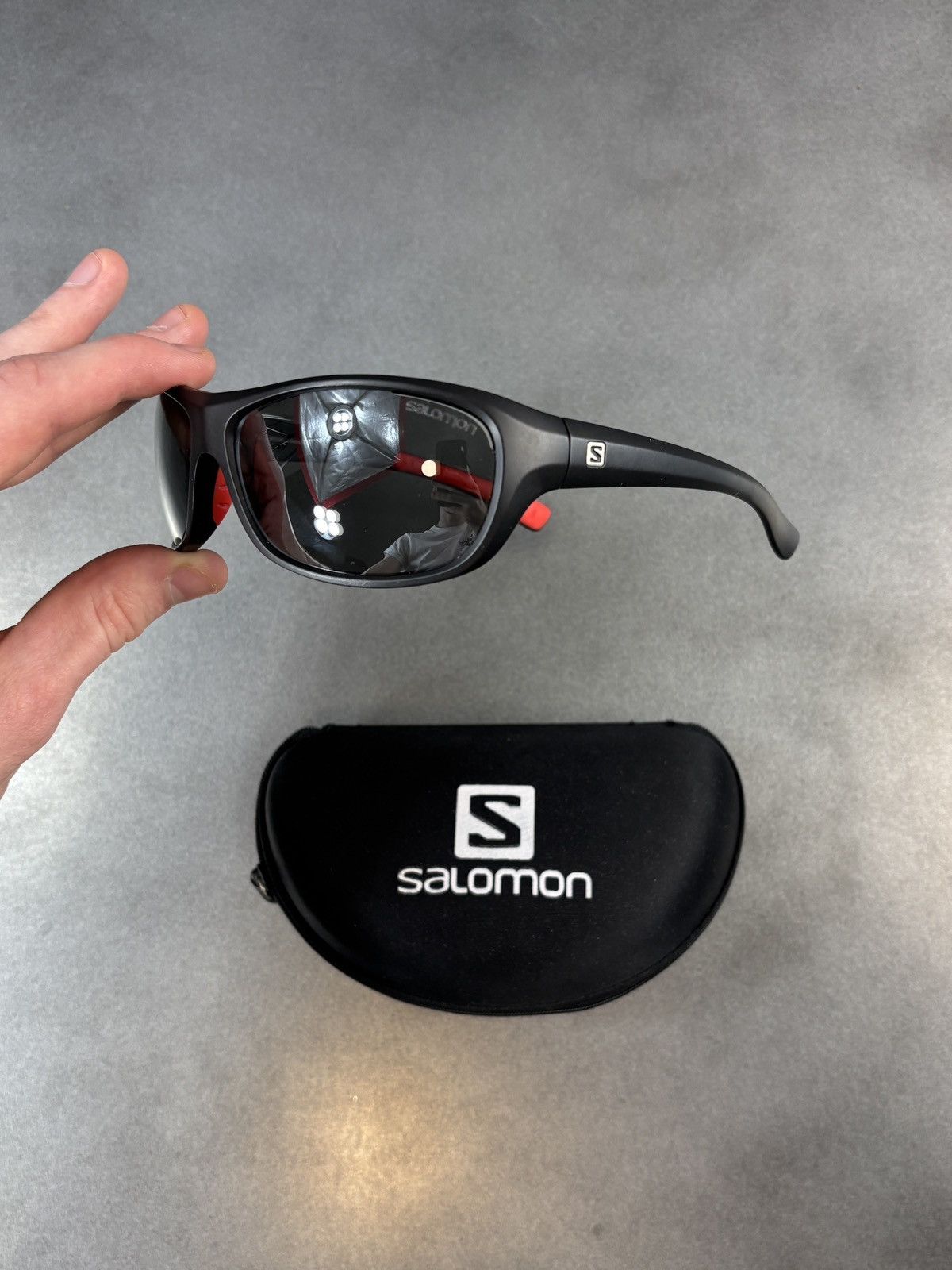 Salomon × Vintage 2000s Salomon Sunglasses Y2K Vintage Sport Wrap Case Italy Size ONE SIZE - 15 Thumbnail