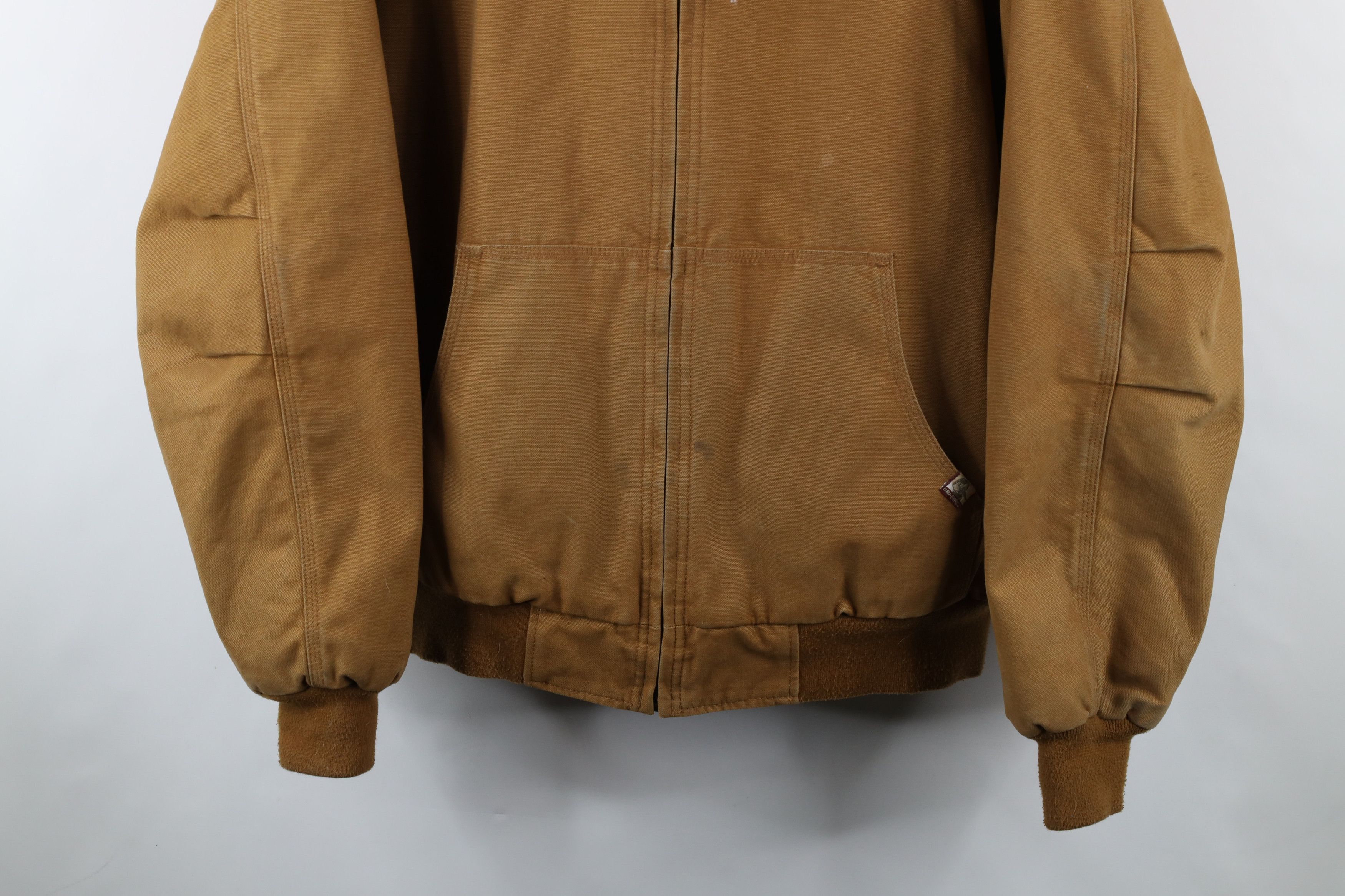 Vintage Vintage Owens Corning Quilted Canvas Full Zip Hooded Jacket Size US XL / EU 56 / 4 - 3 Thumbnail