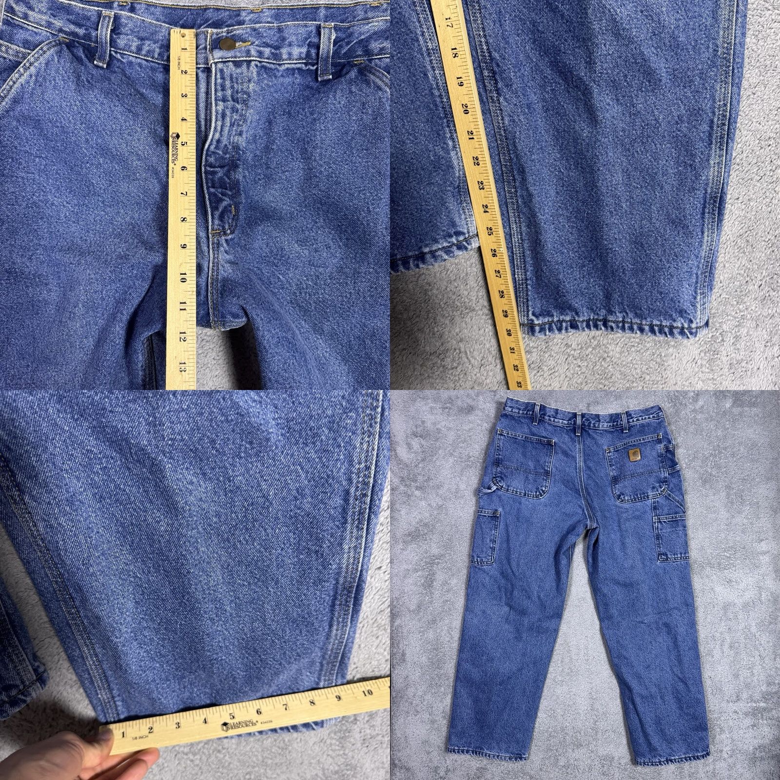 Carhartt Carhartt Jeans Mens 38x30 Carpenter Dungaree Flannel Lined Workwear B236 DST Jeans Size US 38 / EU 54 - 8 Thumbnail