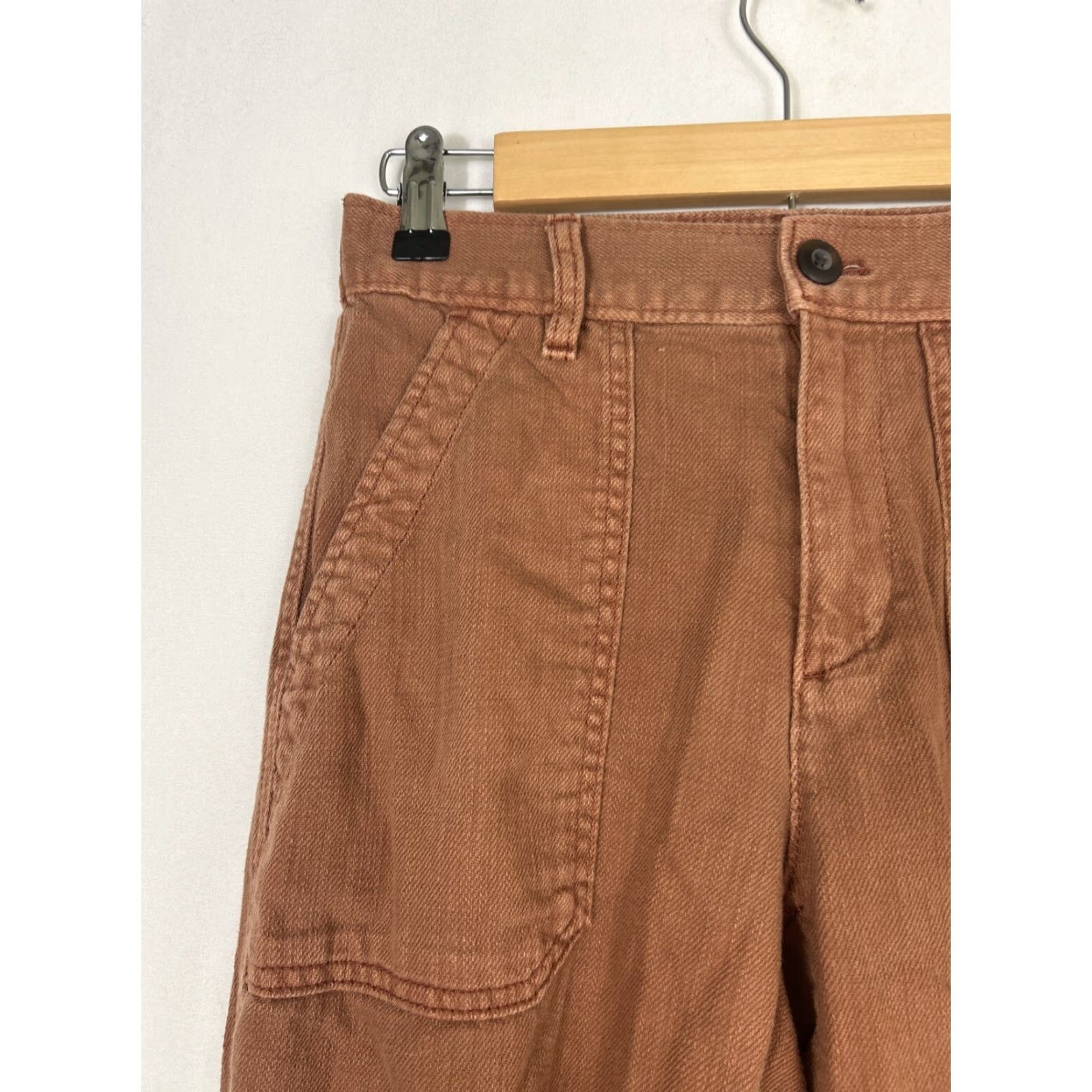 Gap Gap Jogger Pants Womens Size 2 Petite Orange Organic 26x25 Ankle Elastic Belted? Size 26" / US 2 / IT 38 - 4 Thumbnail