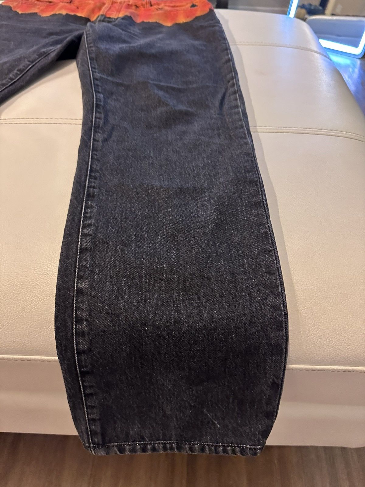 Marcelo Burlon Marcelo Burlon County of Milan Flame Print Jeans Size US 38 / EU 54 - 3 Thumbnail