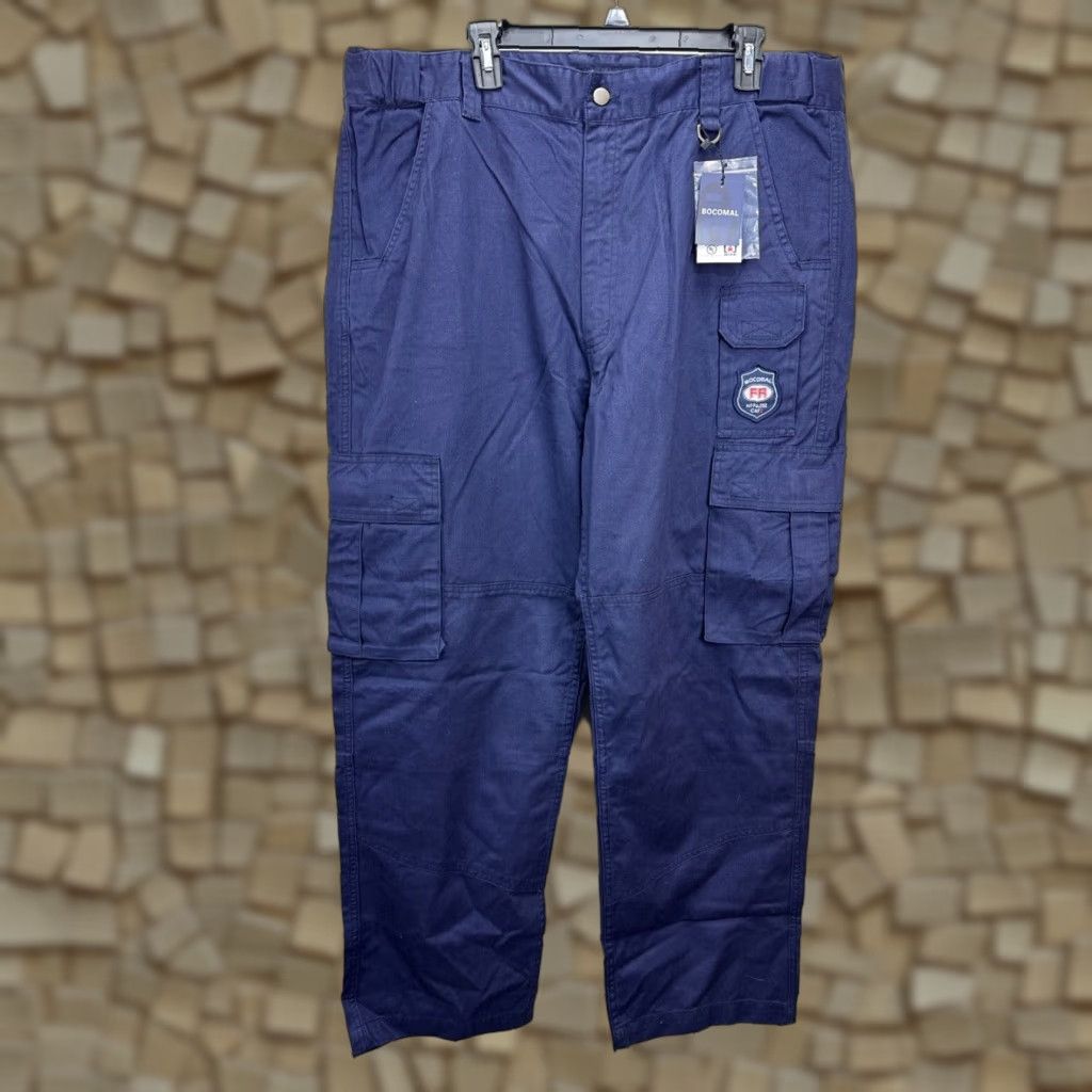 Vintage Bocomal Flame Resistant Cargo Pants Mens 42x30 Blue Cat 2 Workwear Size US 42 / EU 58 - 1 Thumbnail