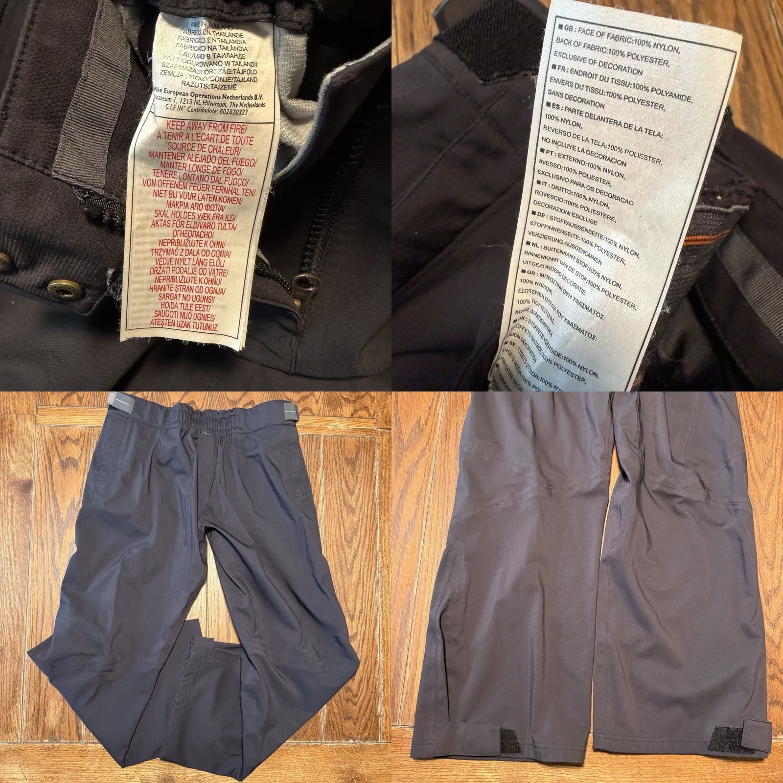 Nike VTG 90s NIKE Track Pants Mens XXL Black Nylon Zip Pockets Adjustable 920220 KL4 Size US 39 - 8 Thumbnail