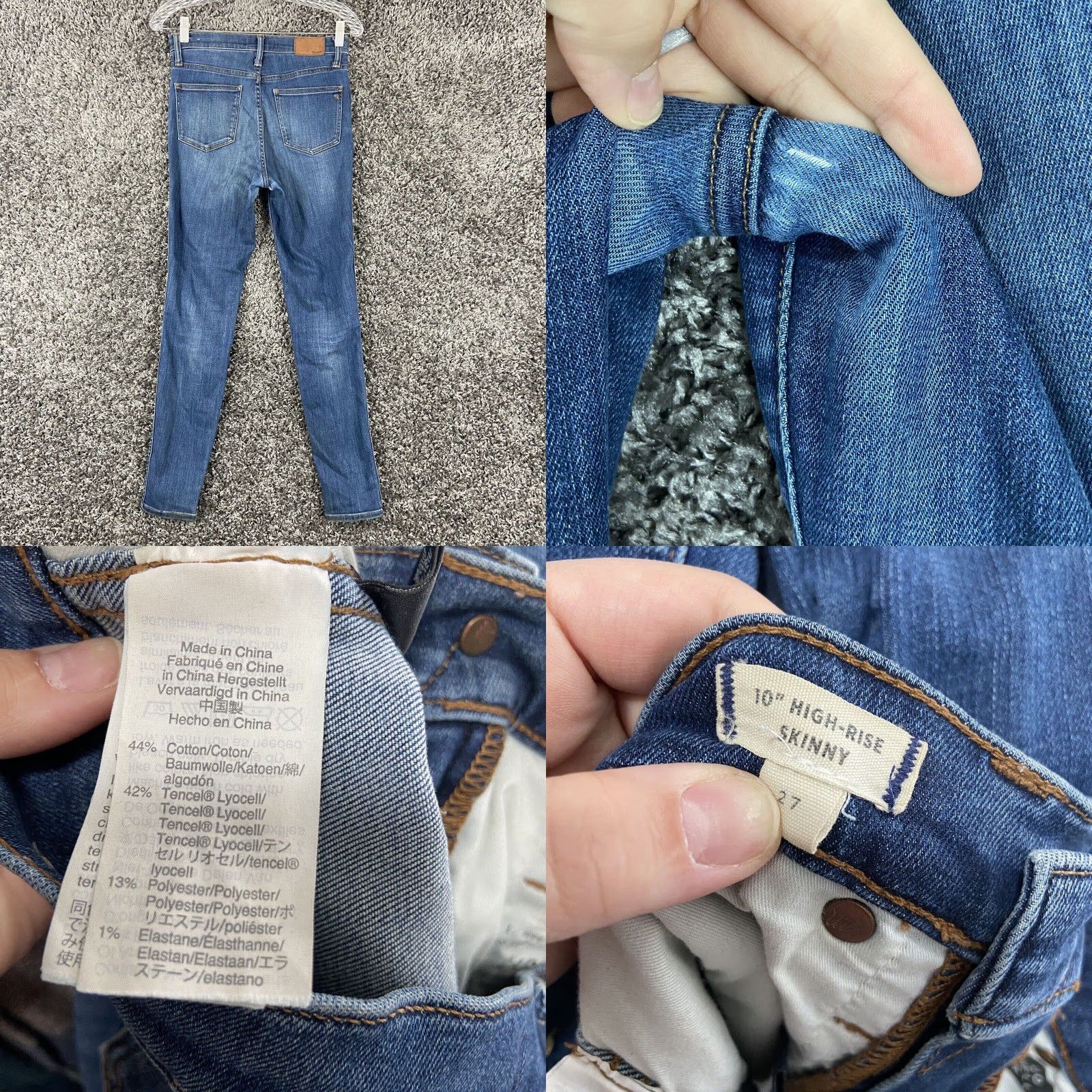 Madewell Madewell High Rise Skinny Blue Jeans Women’s 27 Size 27" / US 4 / IT 40 - 8 Thumbnail