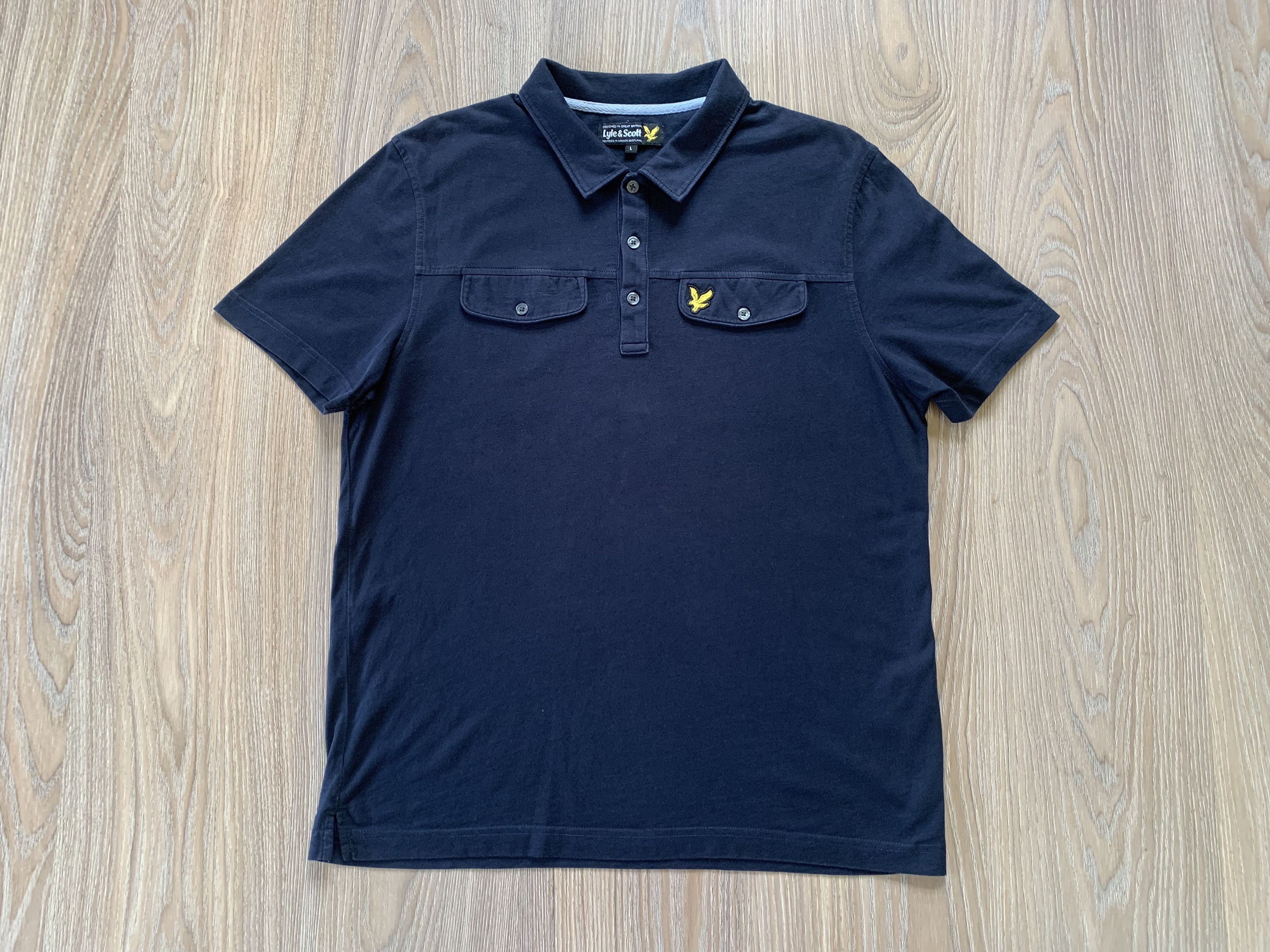 Lyle & Scott Vintage Lyle & Scott Cotton Pocket Polo T-Shirt Size US M / EU 48-50 / 2 - 2 Thumbnail
