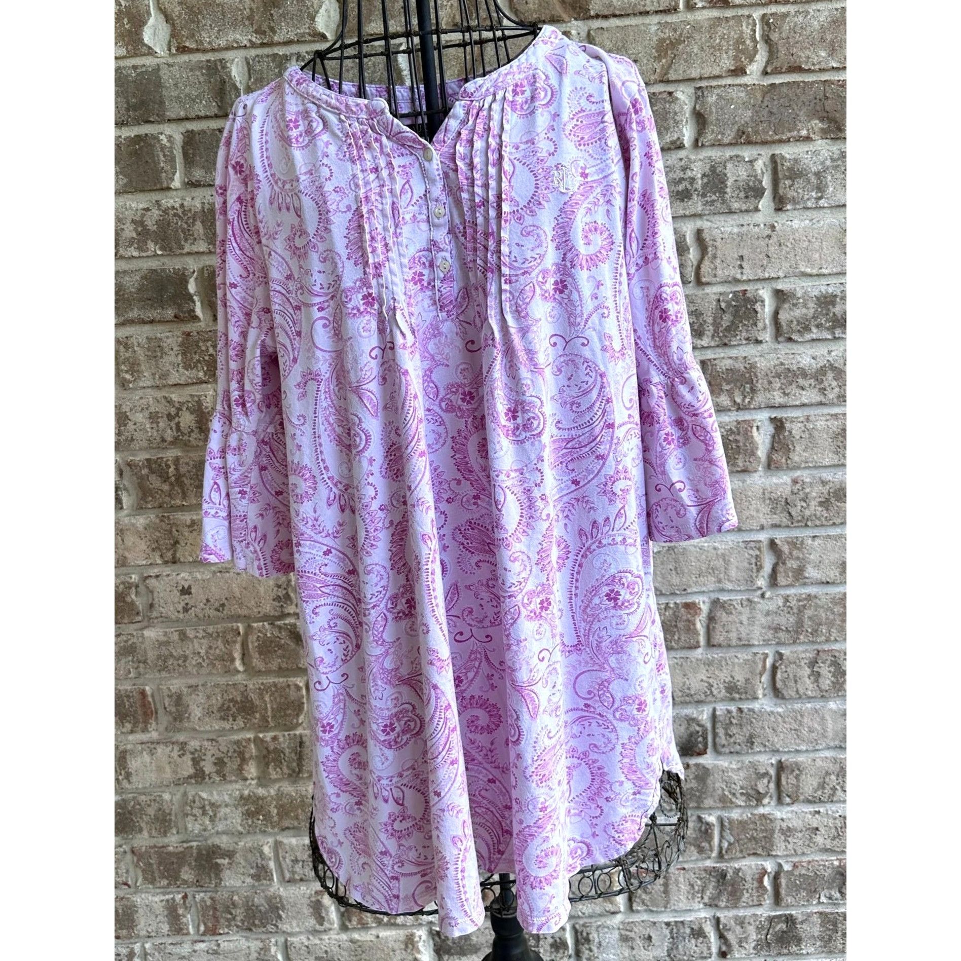 Designer × Lauren Ralph Lauren Lauren Ralph Lauren Nightgown Large Retro Sleep Shirt Size L / US 10 / IT 46 - 1 Thumbnail