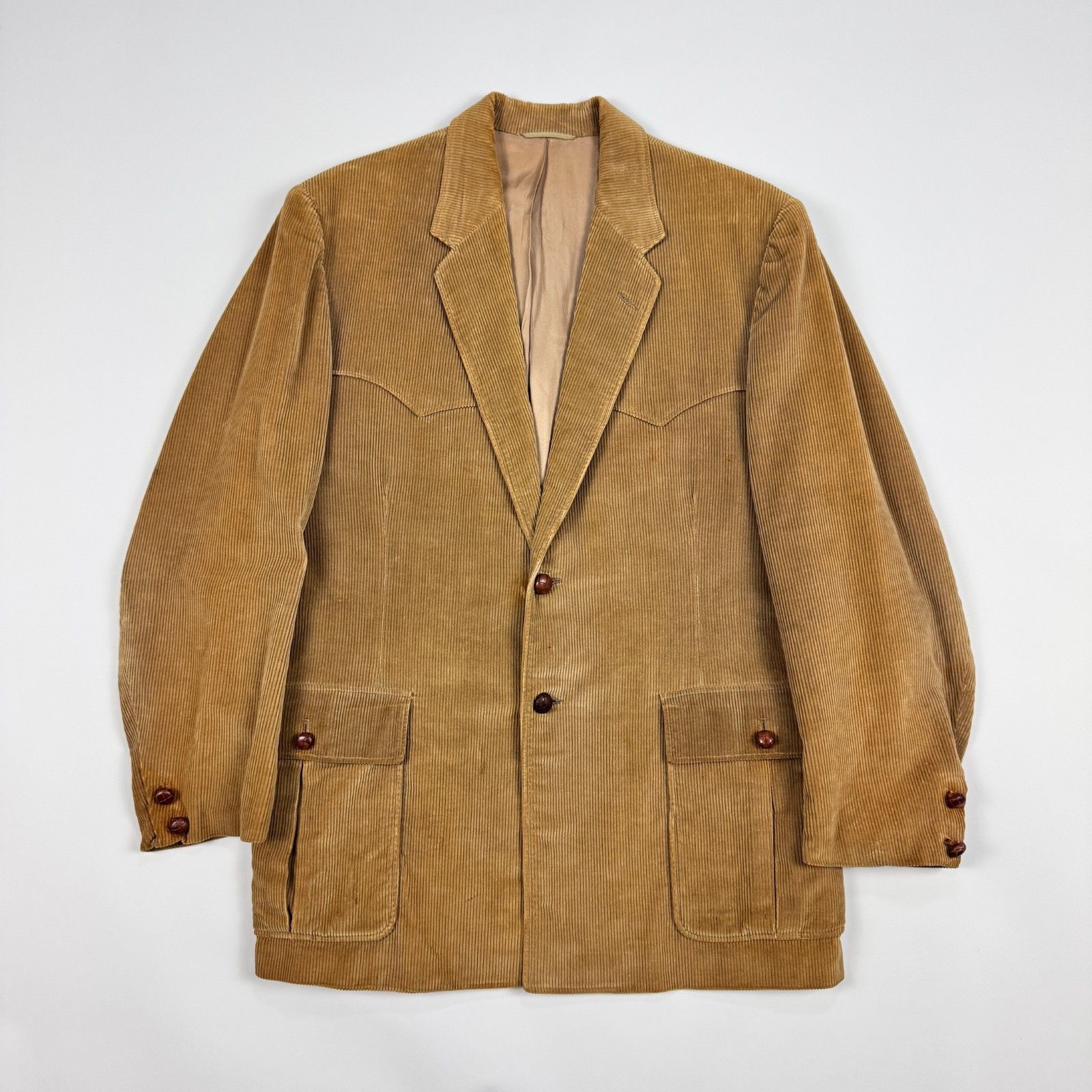 Vintage Stelzig's Houston Western Corduroy Blazer 42R Brown 1962 Size US XL / EU 56 / 4 - 1 Thumbnail