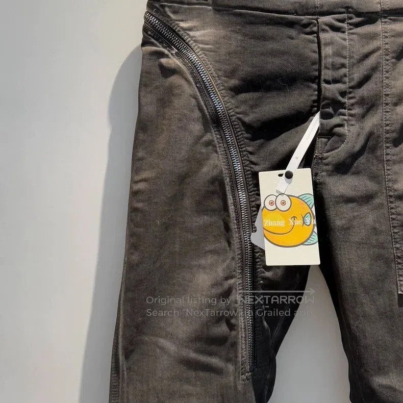 Rick Owens Drkshdw Rick Owens DRKSHDW Side Zip Waxed Pants. Size US 42 / EU 58 - 2 Thumbnail