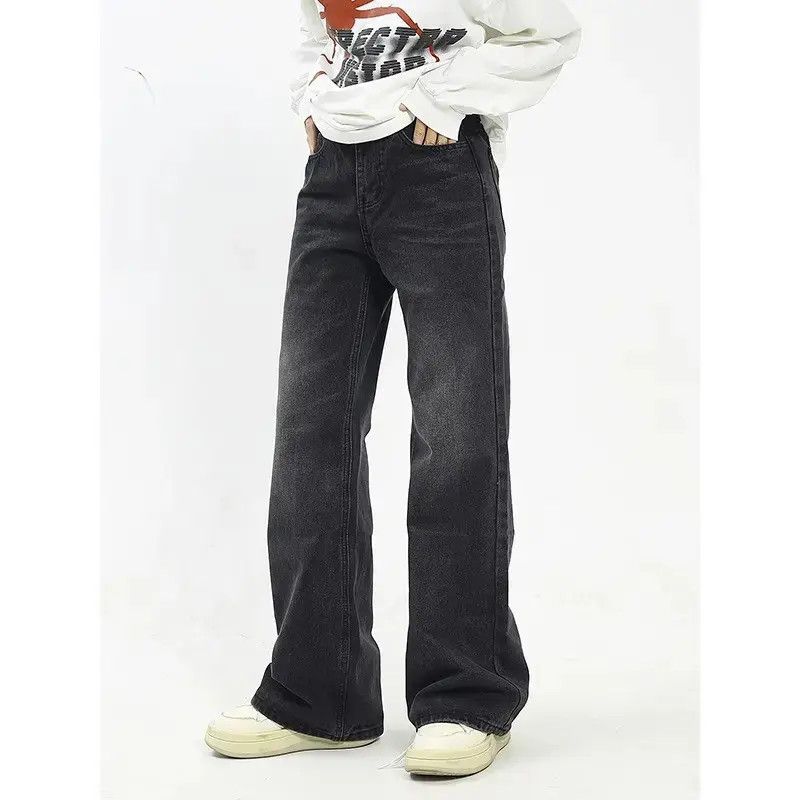 Japanese Brand Retro loose straight casual micro flared jeans Size US 32 / EU 48 - 6 Thumbnail