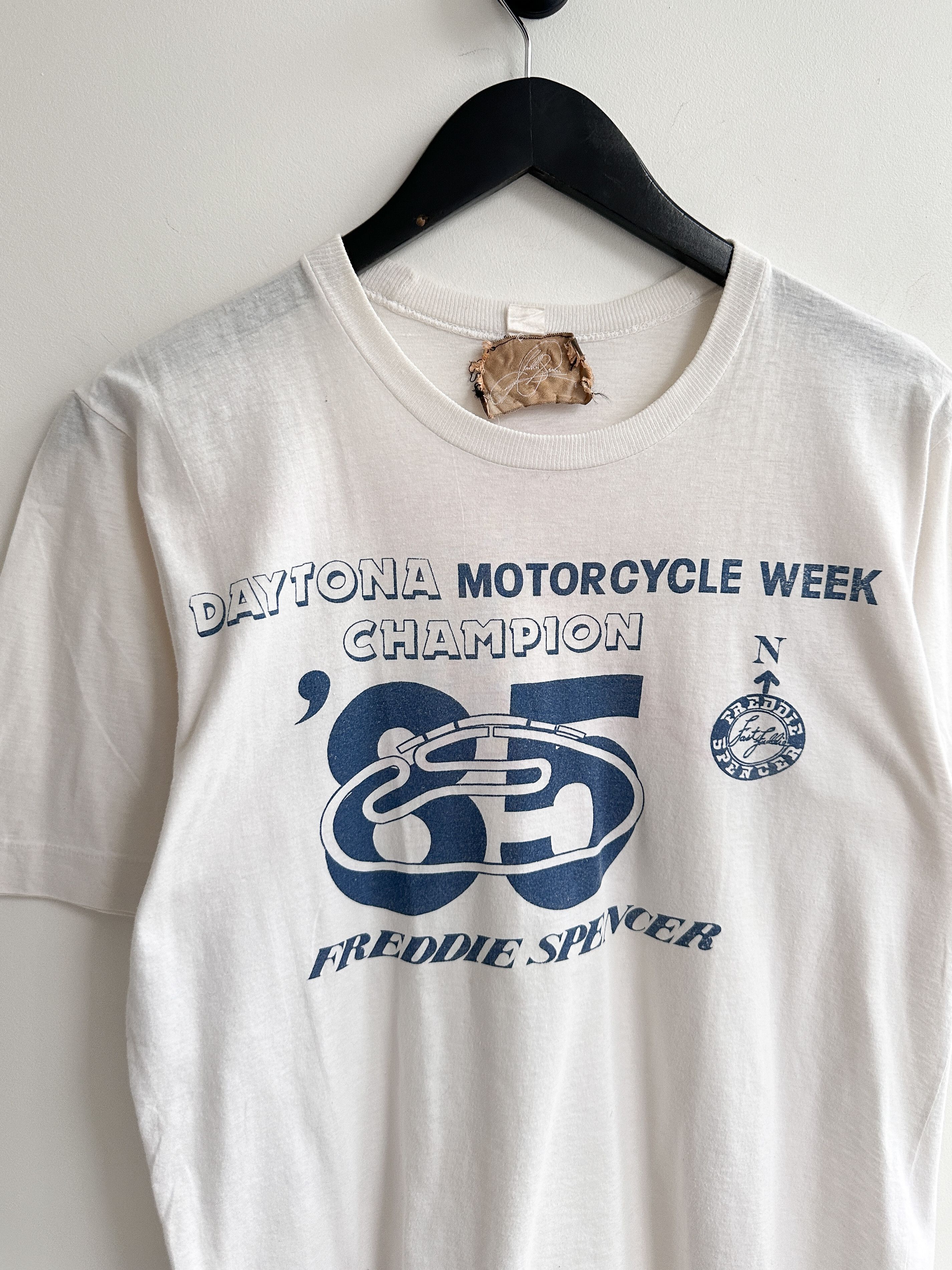Vintage Vintage 1985 Daytona Motorcycle Week Racing Tee Size US S / EU 44-46 / 1 - 3 Thumbnail