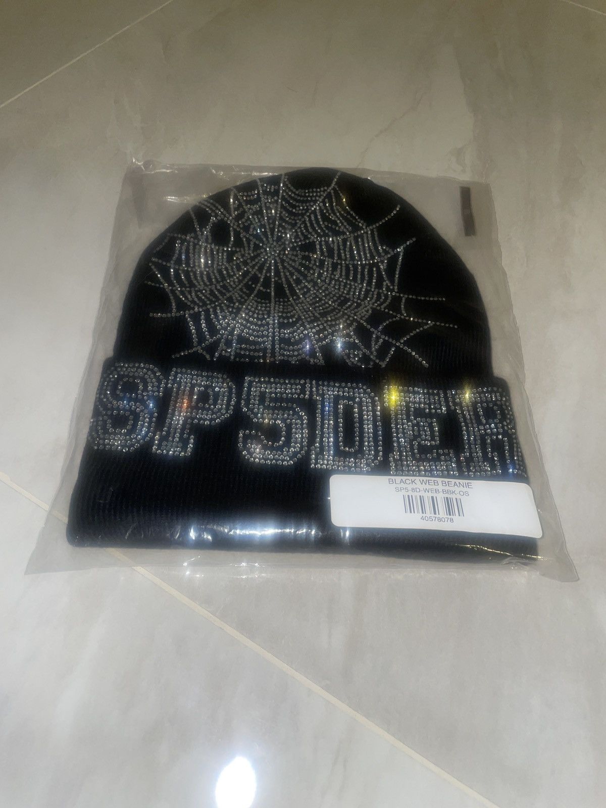 image of Spider Worldwide Sp5Der Black Web Beanie, Men's