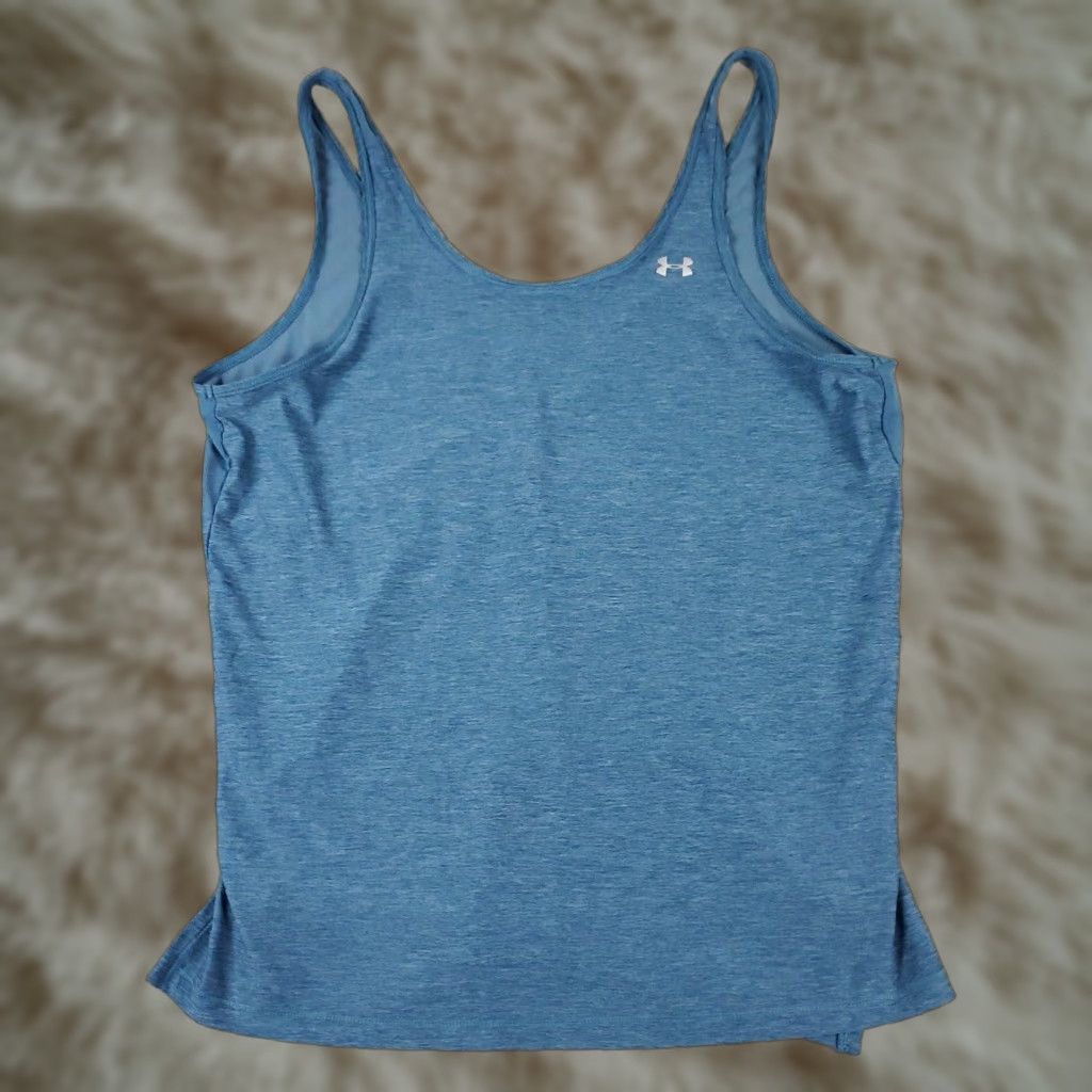 Under Armour Under Armour Tank Top Shirt Womens Large Blue Active Running Gym Size L / US 10 / IT 46 - 1 Thumbnail