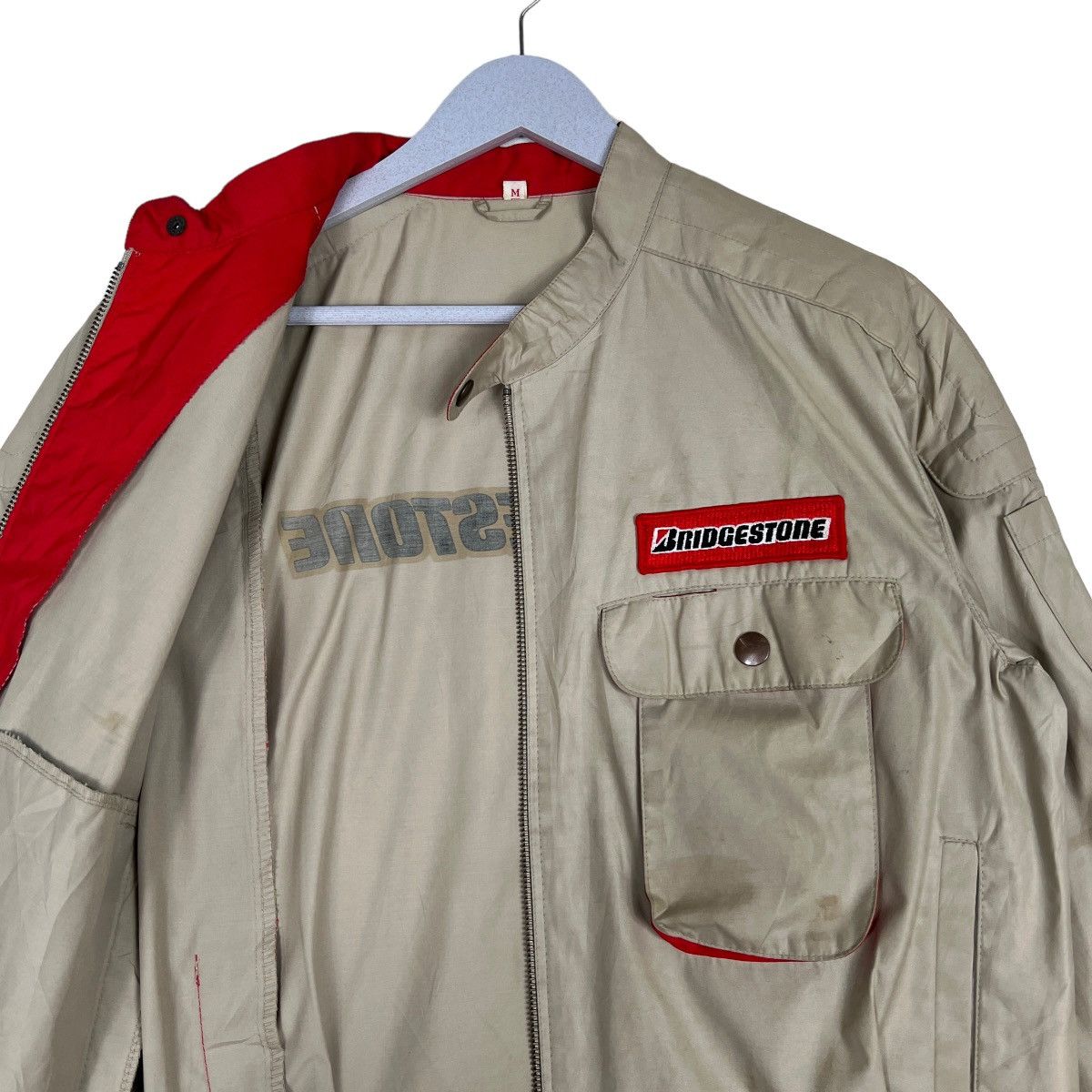 Japanese Brand 🔥 VINTAGE BRIDGESTONE STAFF RACING JACKET Size US M / EU 48-50 / 2 - 11 Thumbnail
