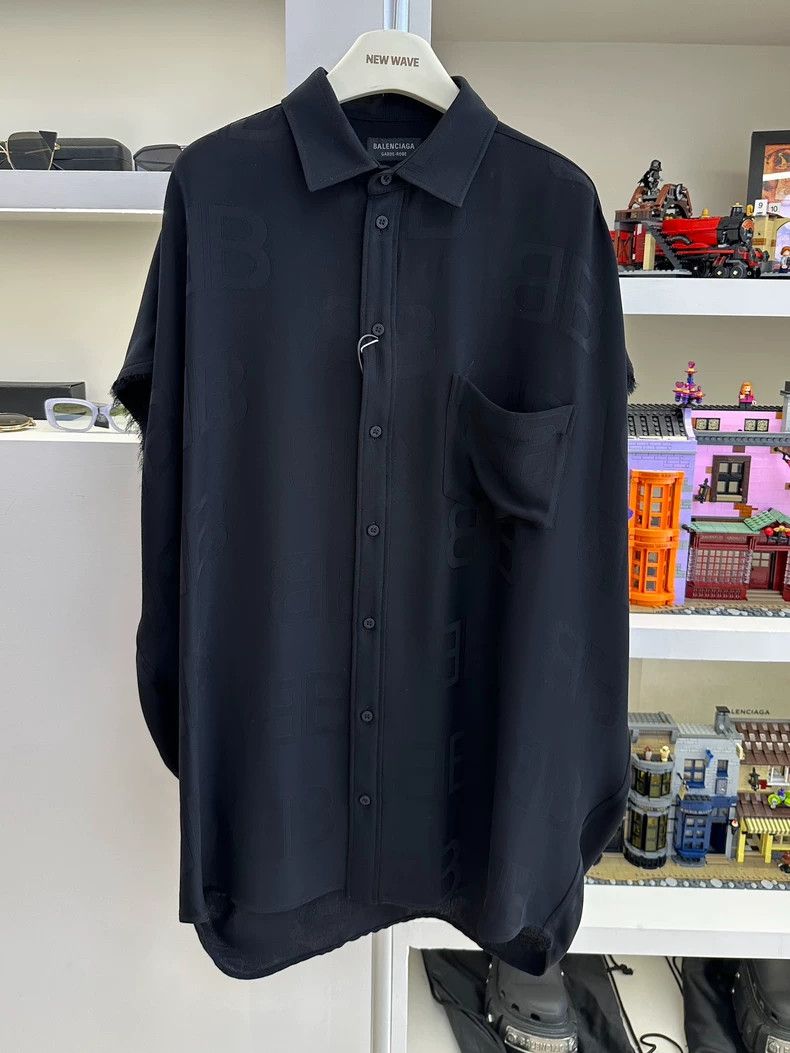 Balenciaga Balenciaga dark grain, double B lock and full print jacket Size US XXS / EU 40 - 1 Thumbnail