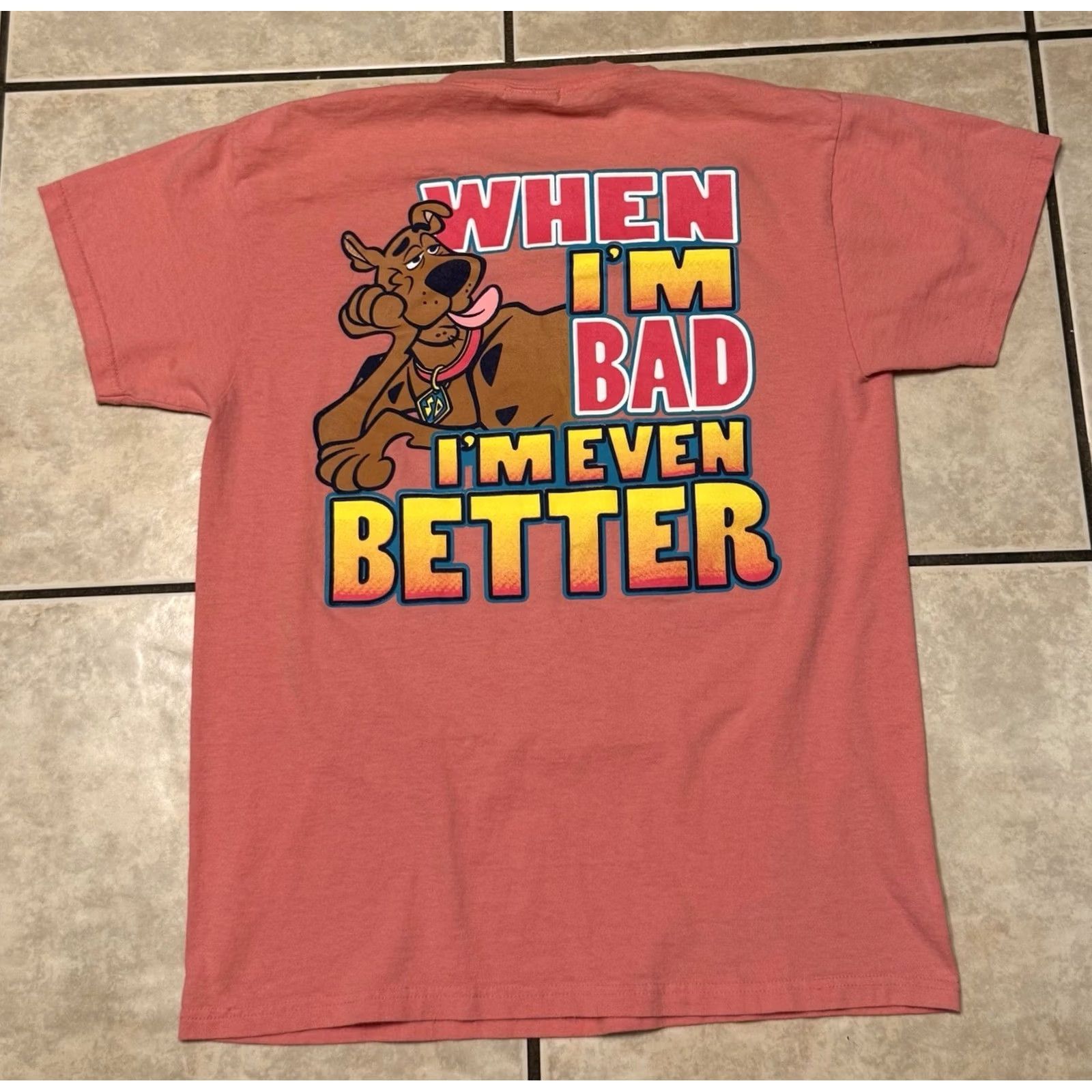 Vintage VINTAGE Cartoon Network Scooby-Doo T-Shirt Medium Shaggy Pink 90s Cartoon Graphic Print Crew Neck Short Sleeve Unisex Adults Boys Girls Mens Womens Size US M / EU 48-50 / 2 - 2 Thumbnail