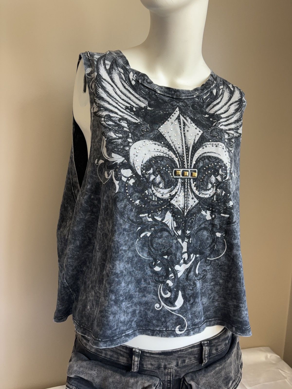 Vintage Printed washed vintage tank top Size ONE SIZE - 5 Thumbnail