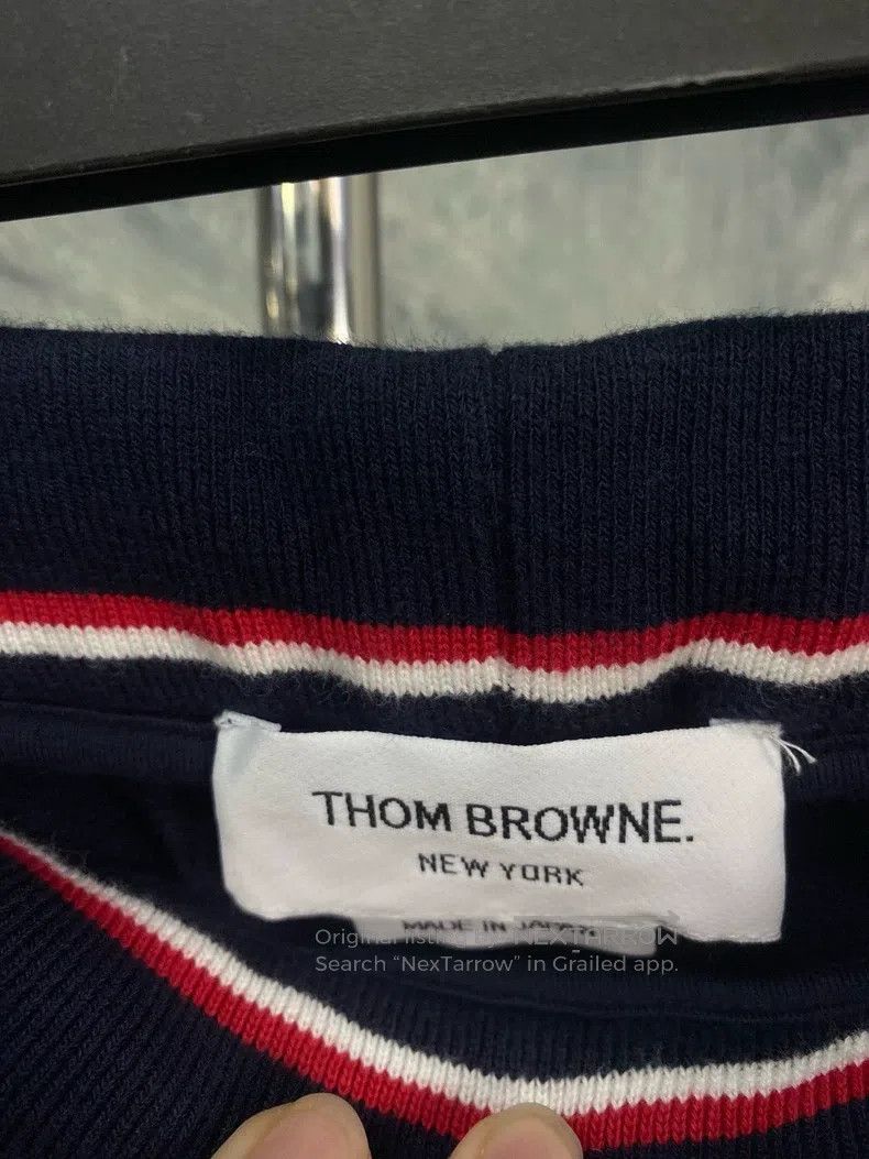 Thom Browne Thom Browne size 2 Navy Blue Four-Stripe Drawstring Sweatpa Size US 32 / EU 48 - 4 Thumbnail