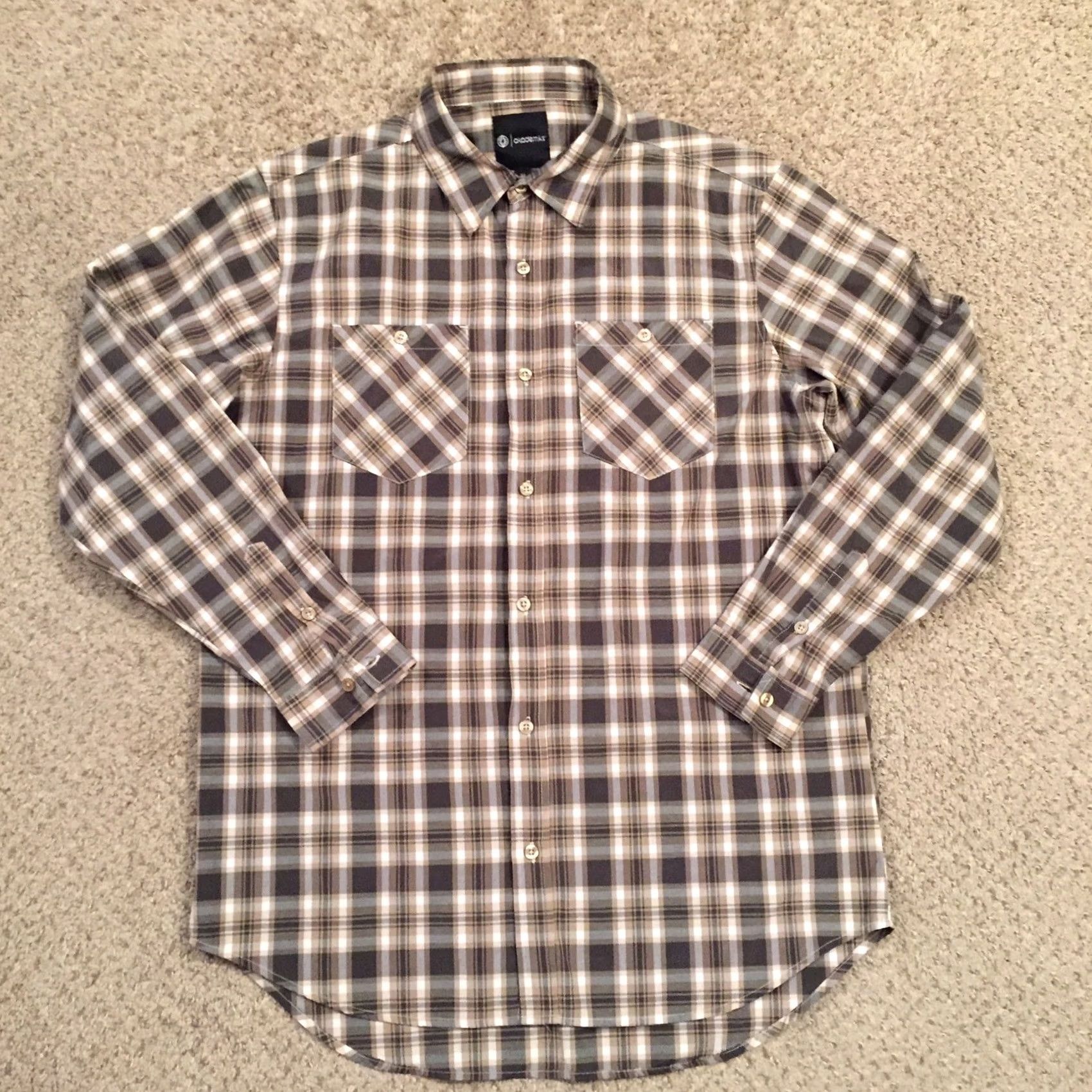 Akademiks Akademiks Shirt Mens XL Gray Plaid Long Sleeve Button-Up Size US XL / EU 56 / 4 - 2 Thumbnail