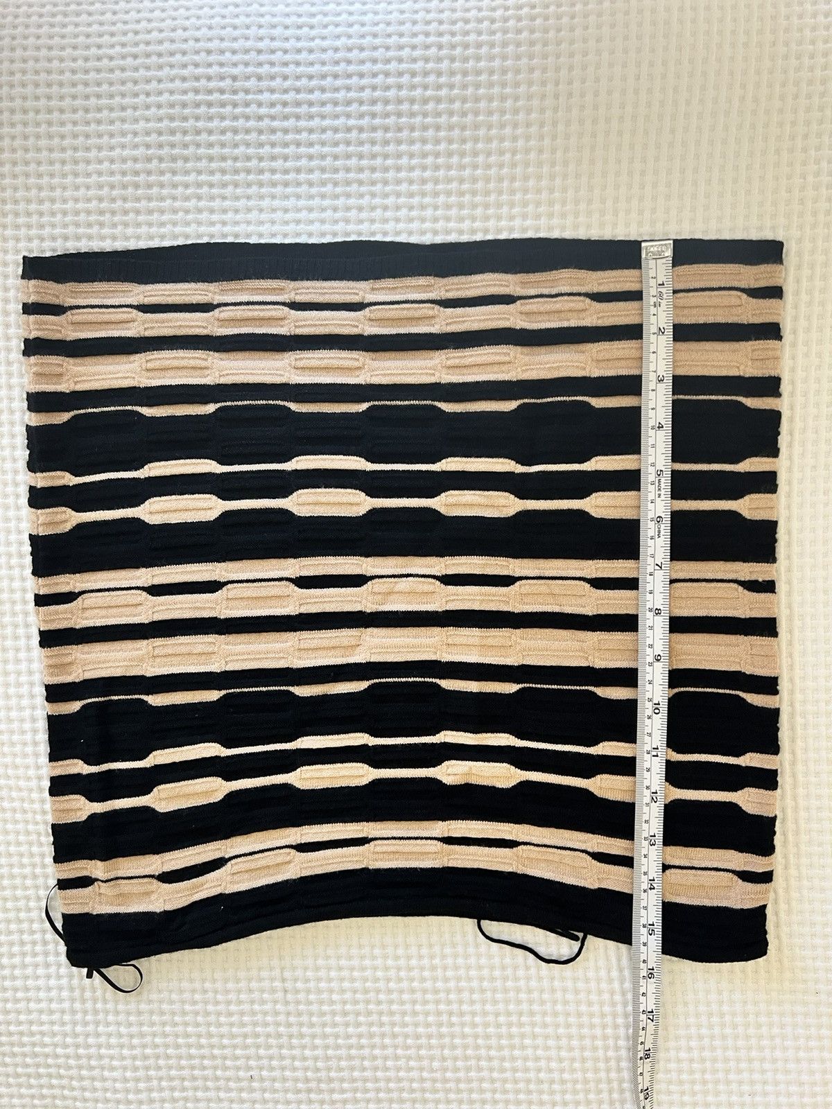 Missoni M Missoni Black and Tan Knit Mini Skirt Size 32" / US 10 / IT 46 - 2 Thumbnail