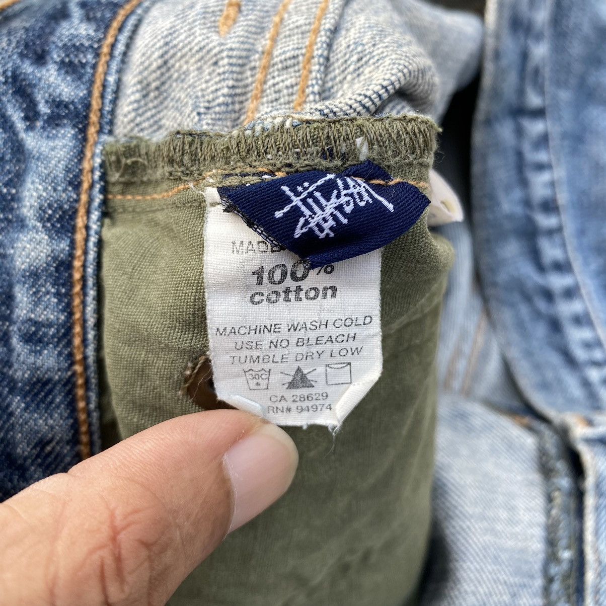Stussy × Vintage Vintage Stussy-dm baggy jeans Size US 36 / EU 52 - 5 Thumbnail