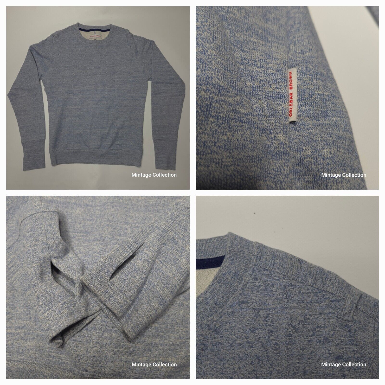 Orlebar Brown ORLEBAR BROWN HEATHER BLUE CREWNECK SWEATER SWEATSHIRT Sz M Size US M / EU 48-50 / 2 - 1 Thumbnail