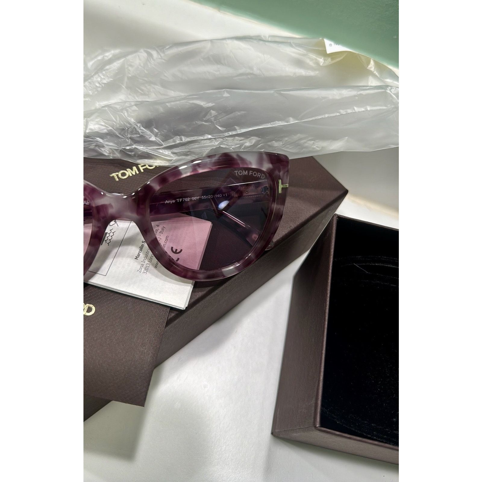Tom Ford Tom Ford 55mm Cat Eye Sunglasses havana Violet Size ONE SIZE - 9 Thumbnail