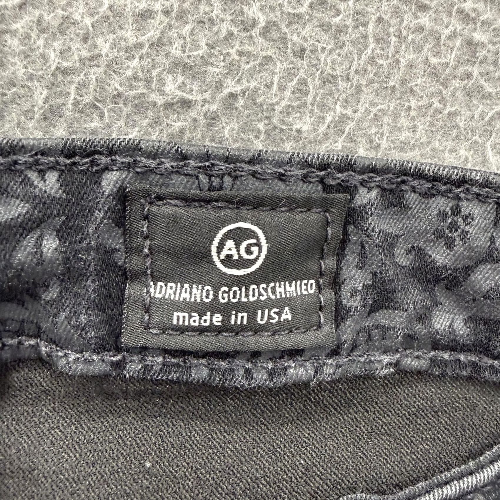 Vintage AG Adriano Goldschmied Jeans Legging Super Skinny Paisley Gray Womens 28R Denim 31in Inseam 5-Pocket Zip Closure Slim Stretch N/A Size 28" / US 6 / IT 42 - 4 Thumbnail