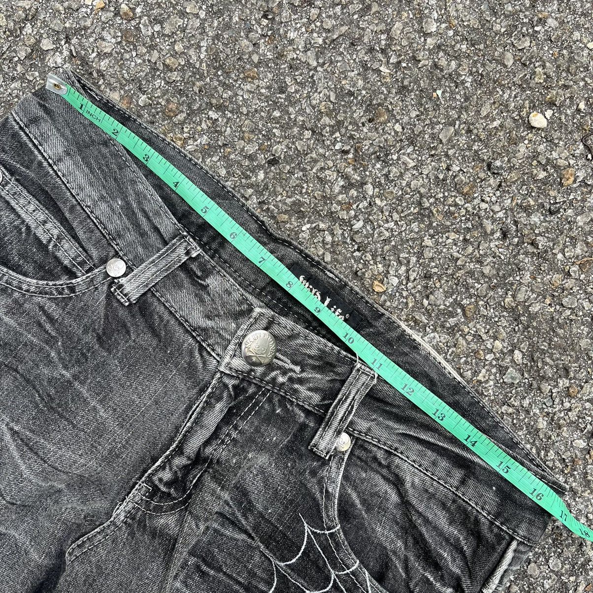 Japanese Brand 2000's Wild Life Flared Faded Jeans Boot Cut Low Rise Denim Size US 32 / EU 48 - 5 Thumbnail