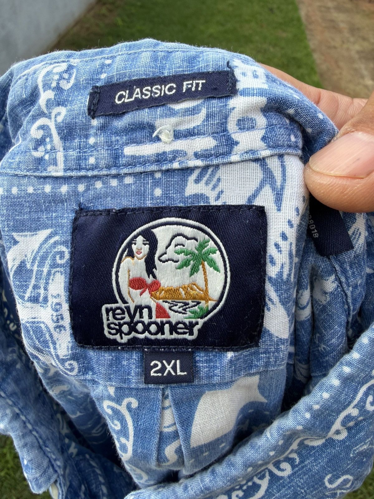 Reyn Spooner PreOwned Reyn Spooner Pullover Blue Hawaiian Print Men's XXL Size US XXL / EU 58 / 5 - 4 Thumbnail