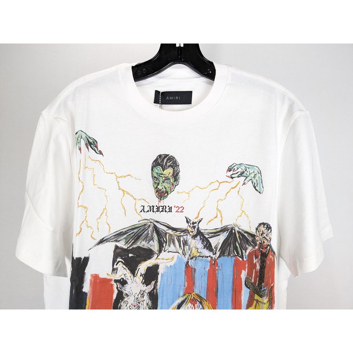 Amiri o1rshd1 Wes Lang Blood 38" Tee Shirt in White Size US S / EU 44-46 / 1 - 4 Thumbnail